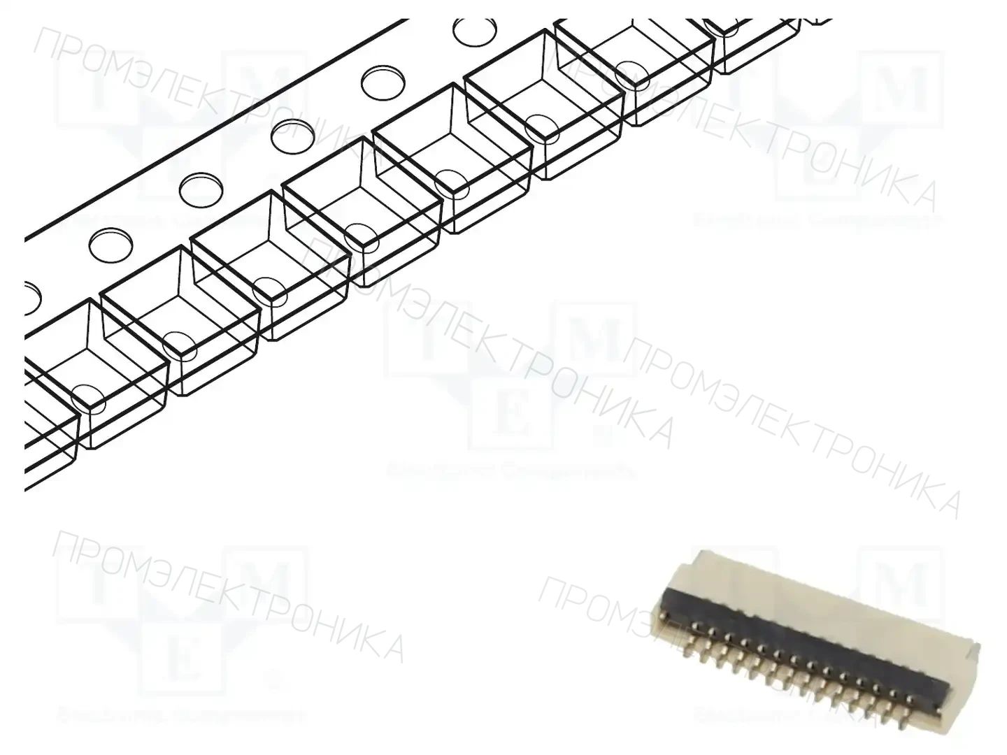 GCT FFC2B28-14-G — Разъeмы FFC/FPC растр 0,5мм