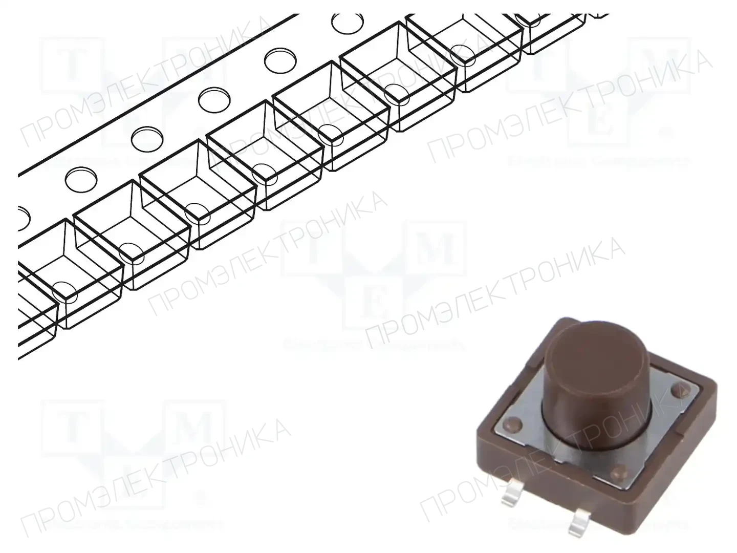 DIPTRONICS DTSM-25N-V-T/R — Микропереключатели TACT