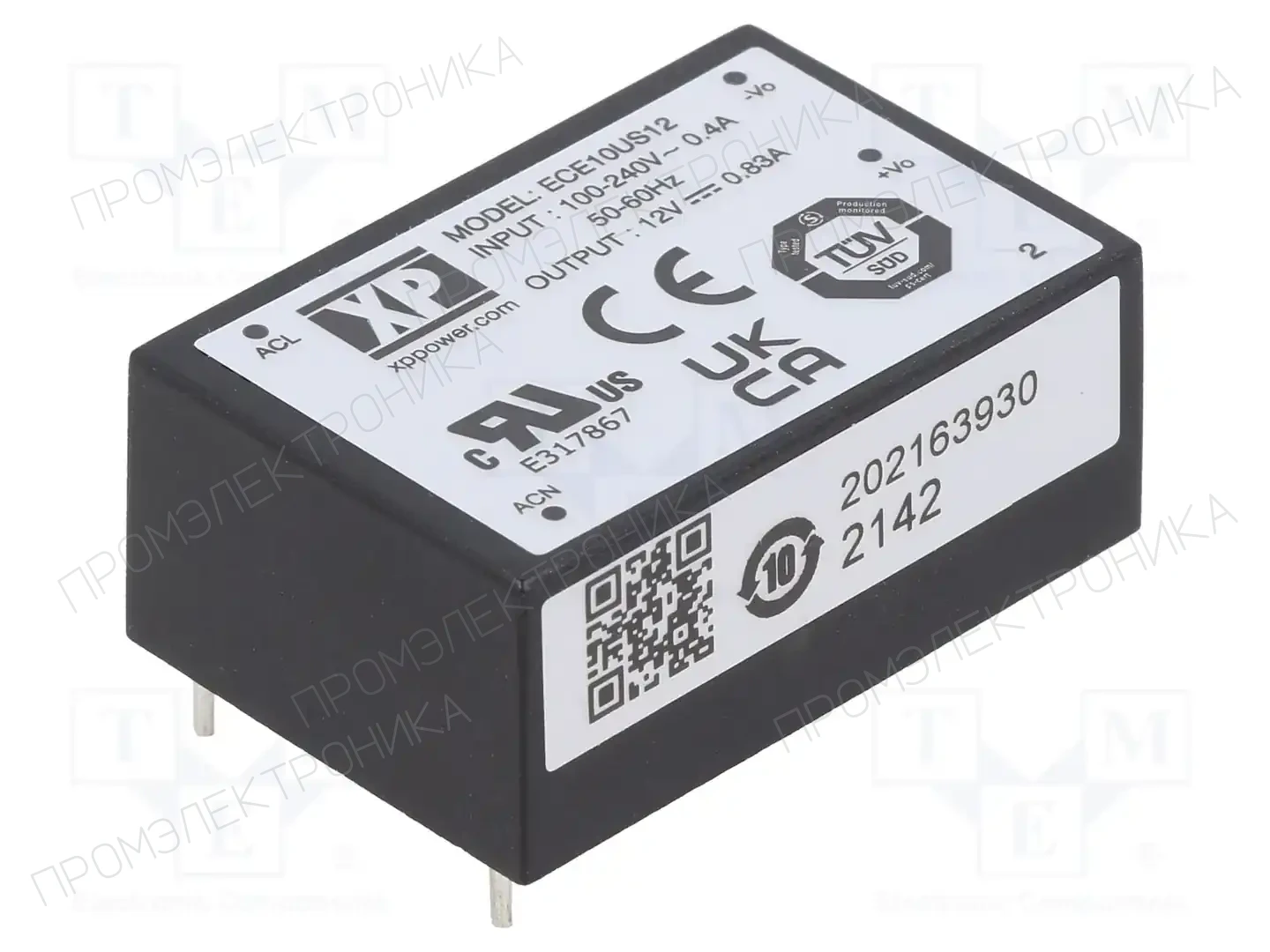 XP POWER ECE10US12 — Преобразователи AC/DC для PCB