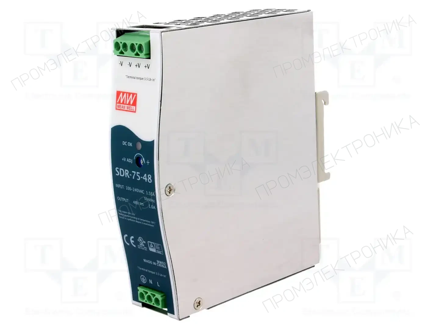 MEAN WELL SDR-75-48 — Блоки питания на DIN-рейку