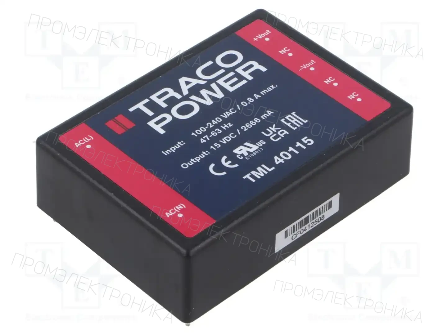 TRACO POWER TML 40115 — Преобразователи AC/DC для PCB