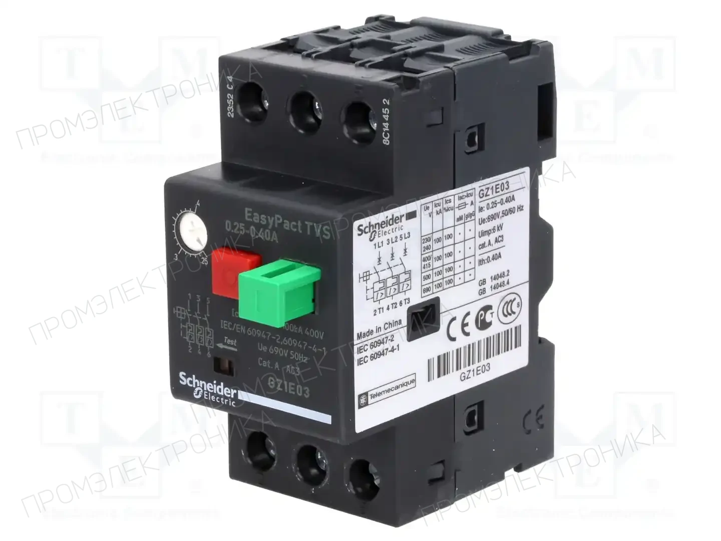 SCHNEIDER ELECTRIC GZ1E03 — Выключатели двигательные