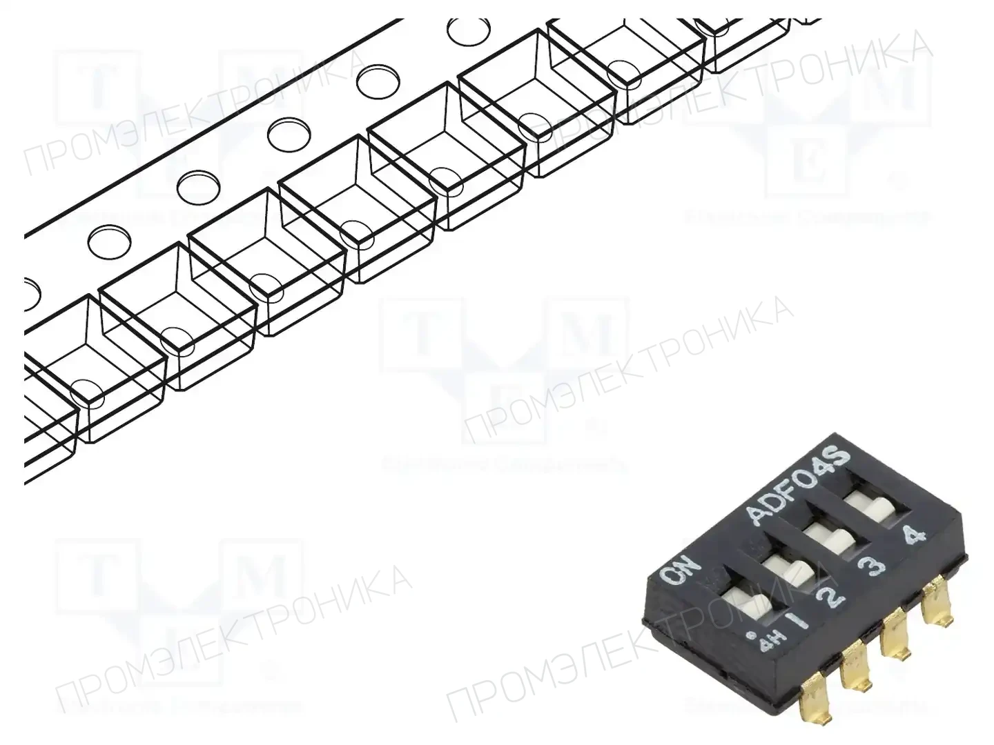 TE Connectivity 1-1825059-8 — Переключатели типа Dip-Switch