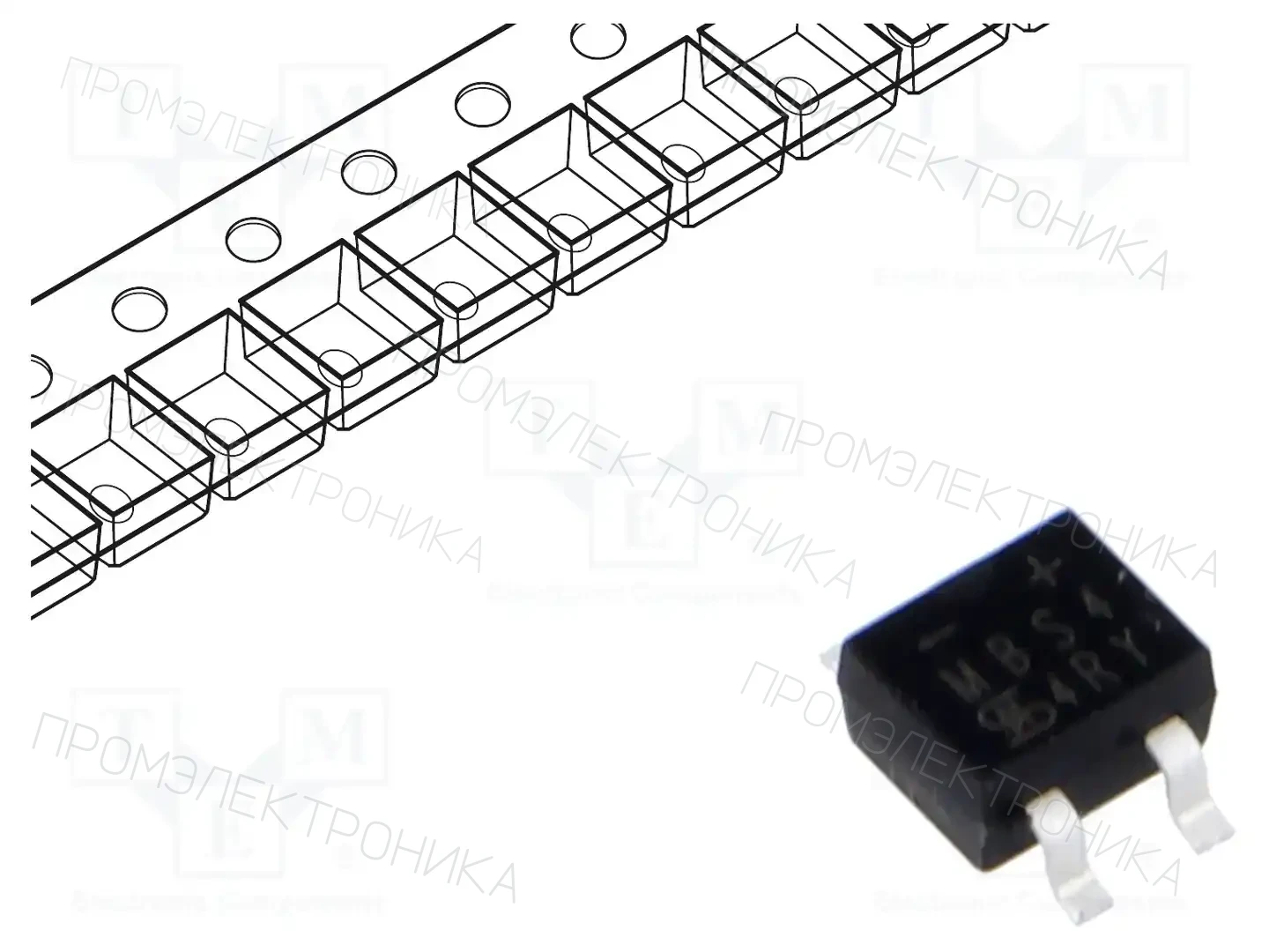TAIWAN SEMICONDUCTOR MBS4 — Однофазные мосты диодные SMD/THT