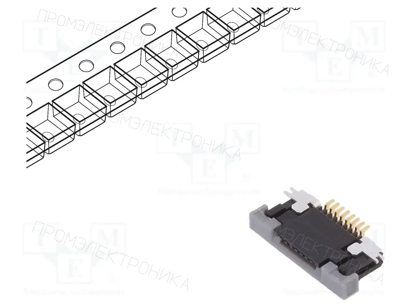 AMPHENOL COMMUNICATIONS SOLUTIONS SFV8R-3STBE1HLF — Разъeмы FFC/FPC растр 0,5мм
