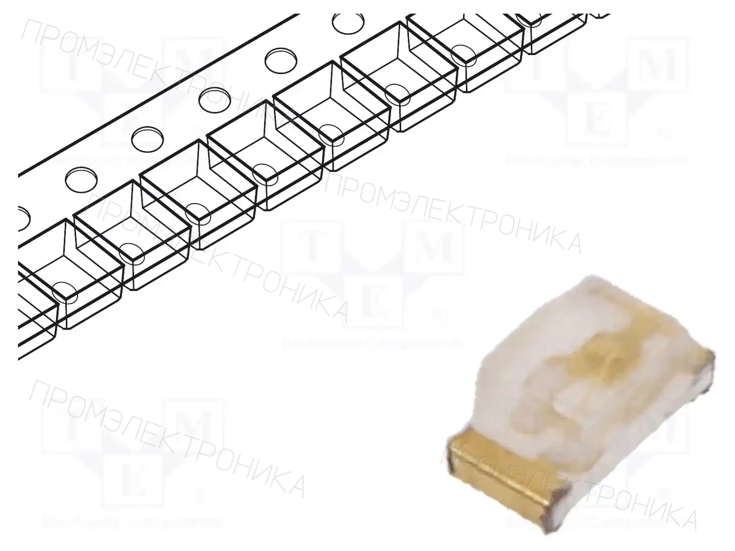 KINGBRIGHT ELECTRONIC KPT-1608QBC-D — Светодиоды SMD цветные