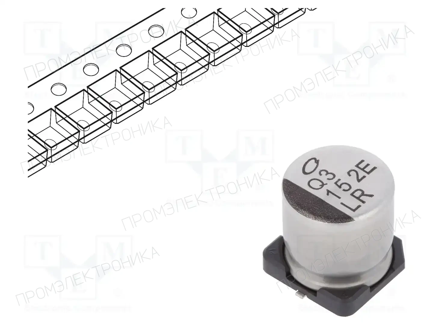 NICHICON ULR2E150MNL1GS — Конденсаторы электролитические SMD