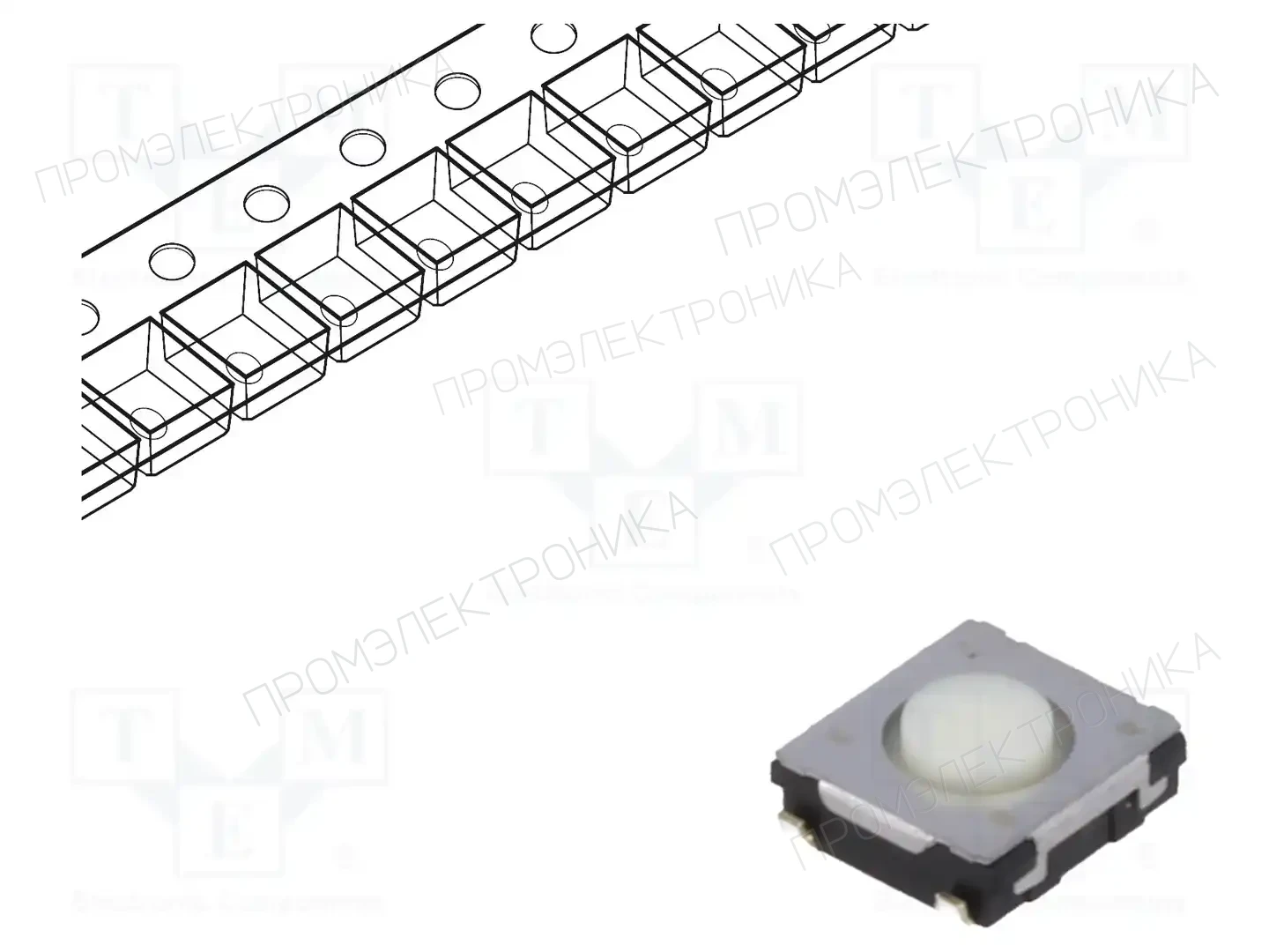PANASONIC EVQQ2B02W — Микропереключатели TACT