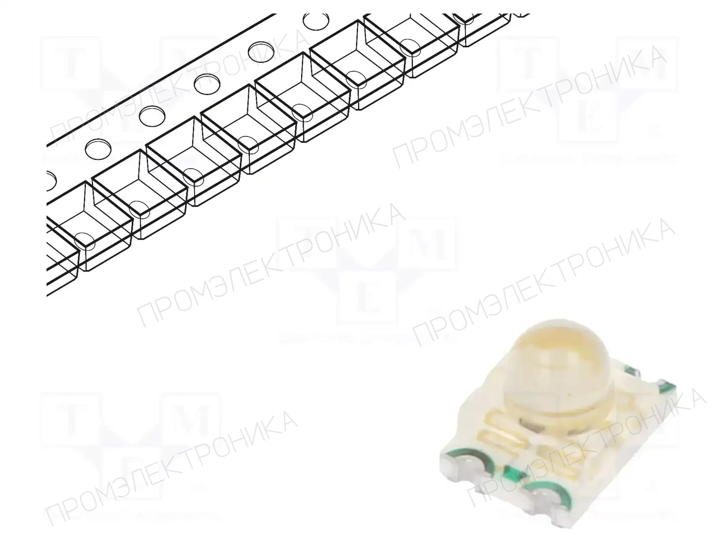 KINGBRIGHT ELECTRONIC KPBD-3224SURKCGKC — Светодиоды SMD цветные