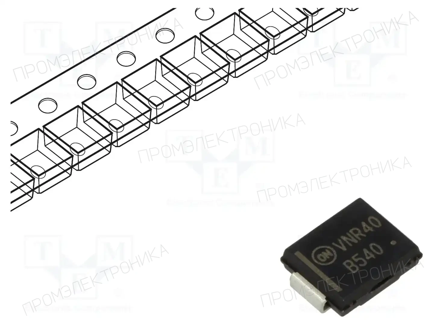 onsemi NRVBS540T3G — Диоды Шотки SMD