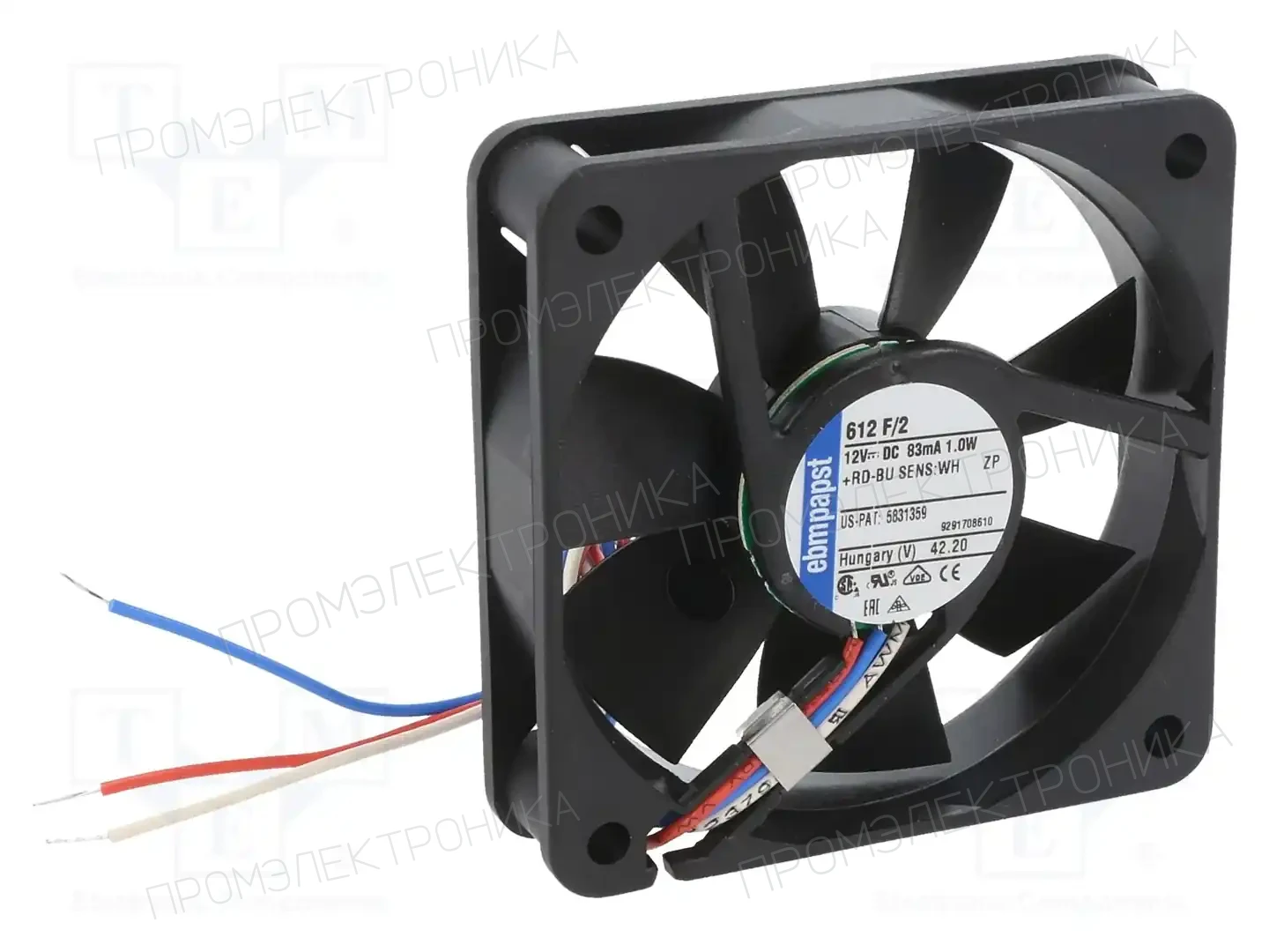 EBM-PAPST 612 F/2 — Вентиляторы DC 12V