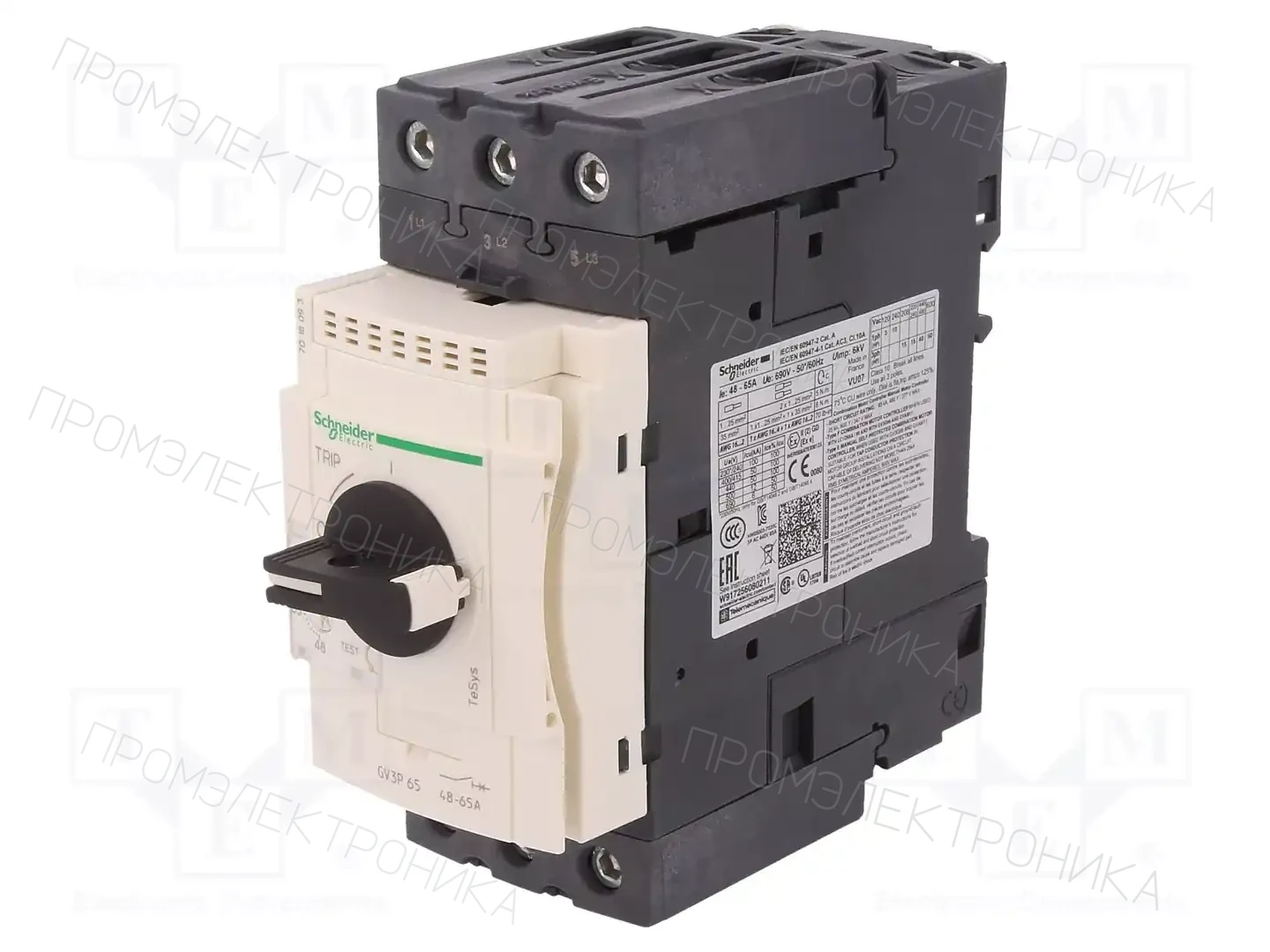 SCHNEIDER ELECTRIC GV3P65 — Выключатели двигательные