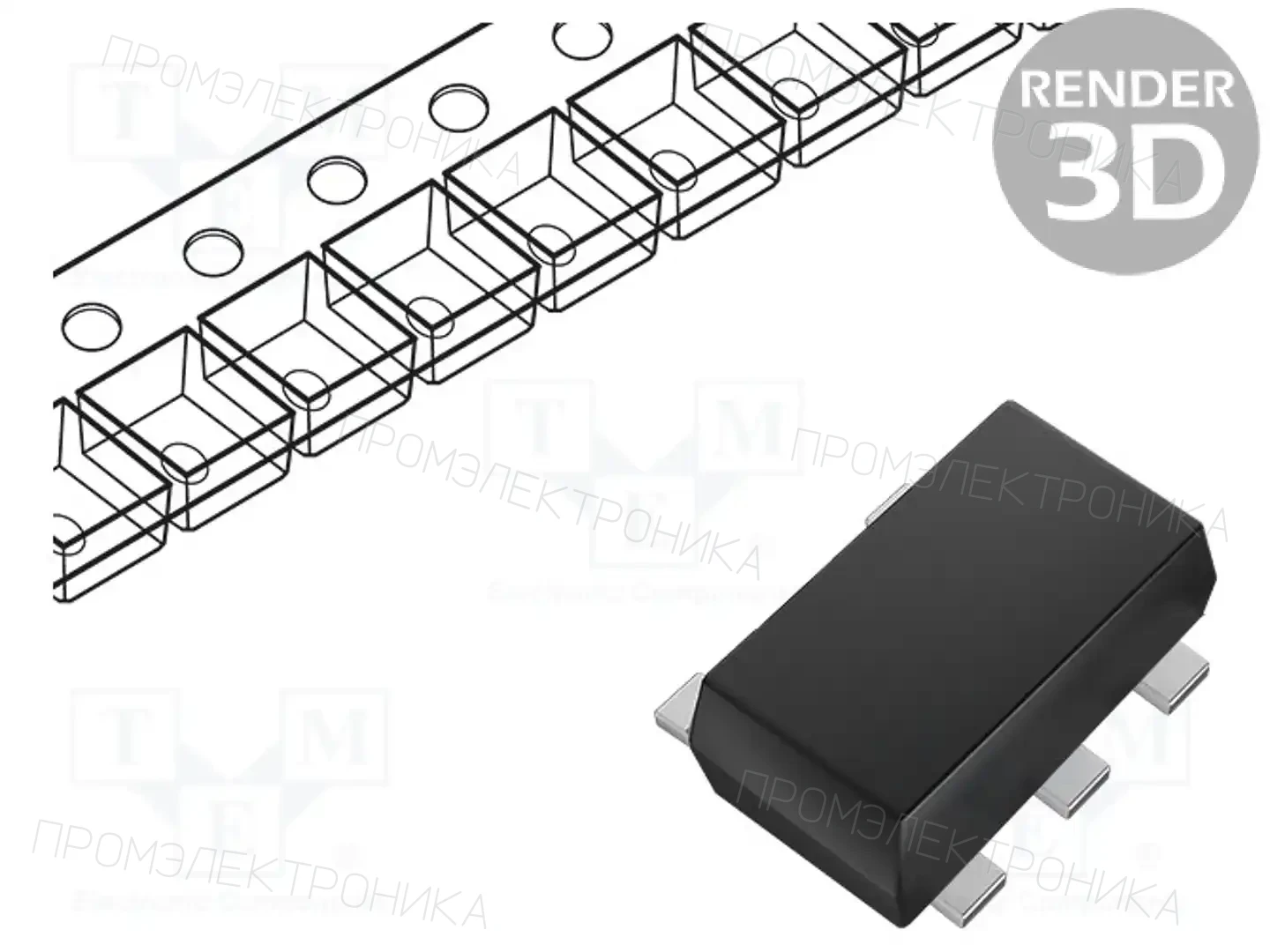 Texas Instruments SN74LVC1G125DRLR — Буферы, передатчики, контроллеры
