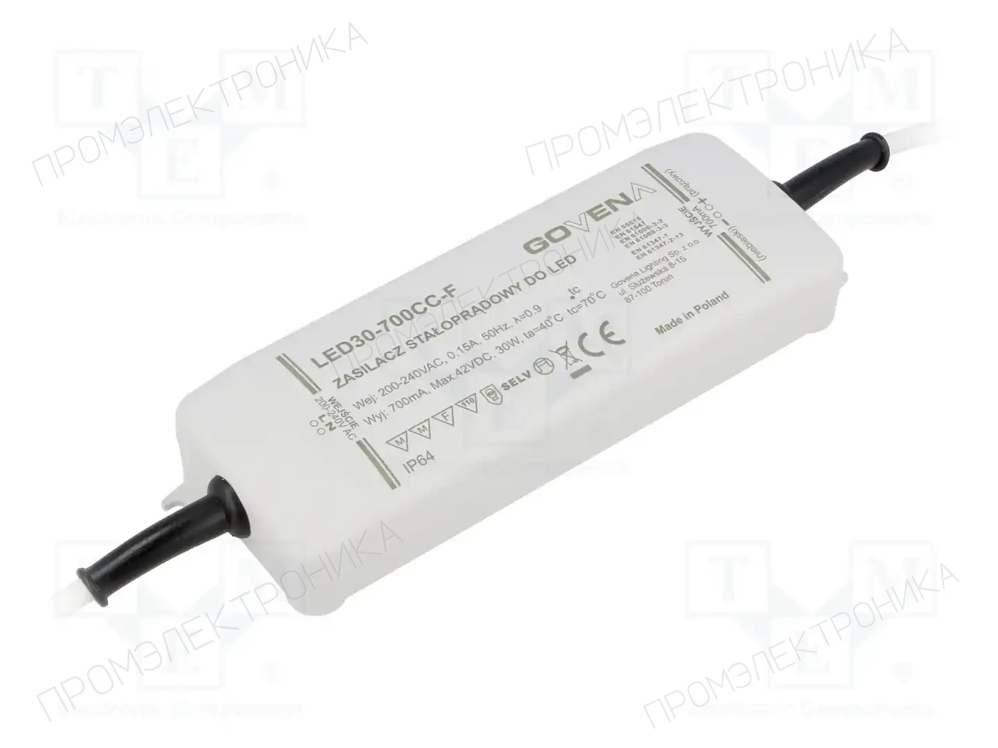 GOVENA Z-LED-30W-700CC-F-IP64 — Блоки питания для LED