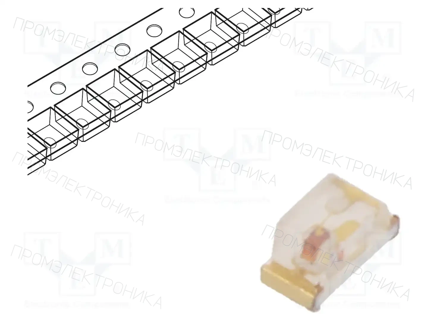 KINGBRIGHT ELECTRONIC KPT-1608EC — Светодиоды SMD цветные
