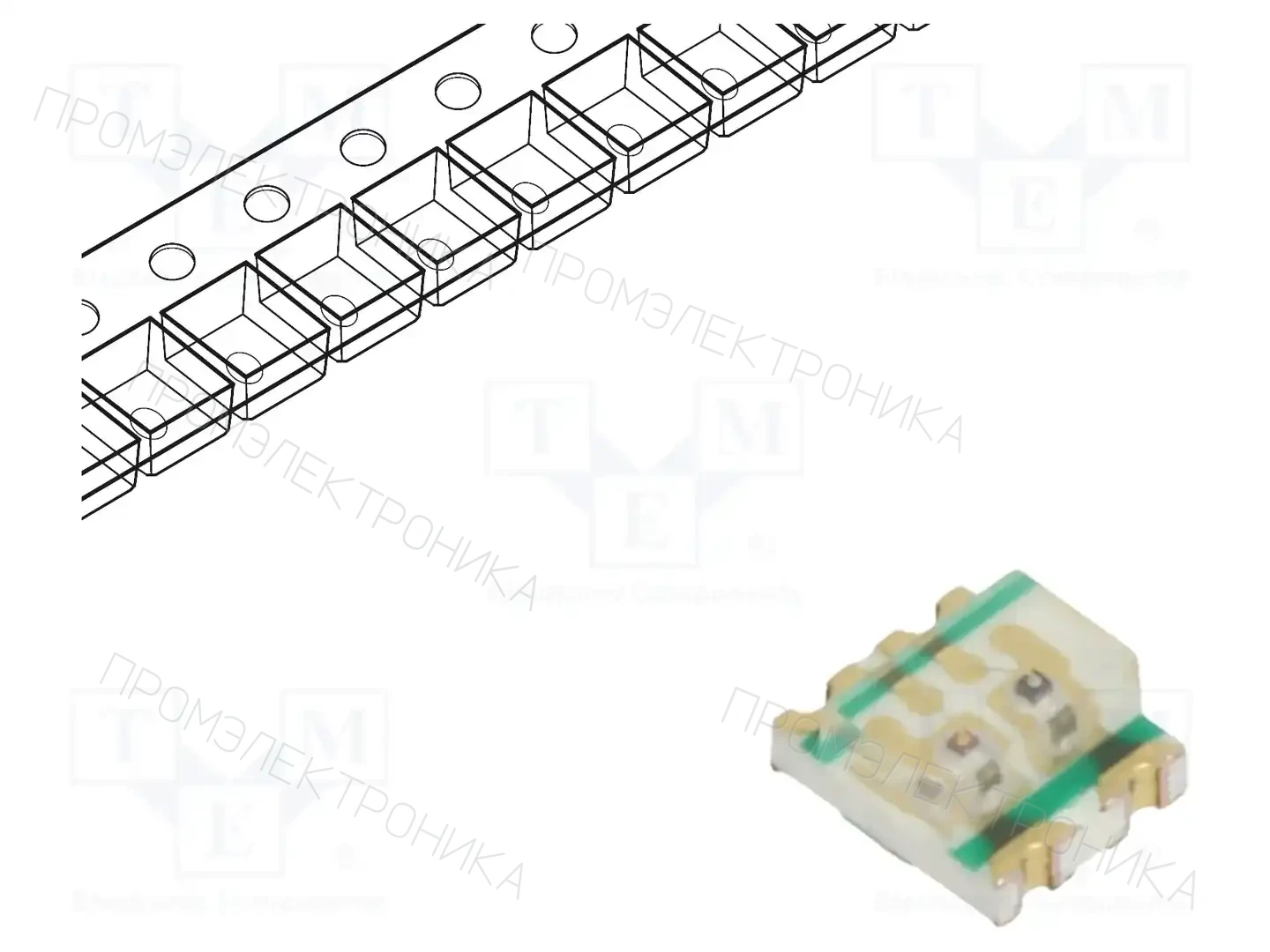 EVERLIGHT 19-22/R6G6C-A01/2T — Светодиоды SMD цветные
