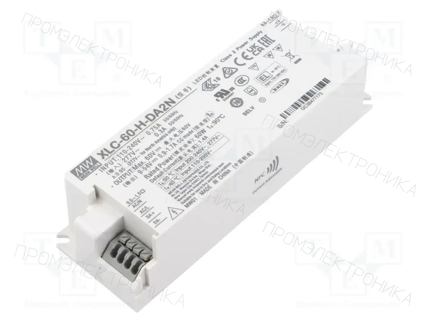 MEAN WELL XLC-60-H-DA2N — Блоки питания для LED