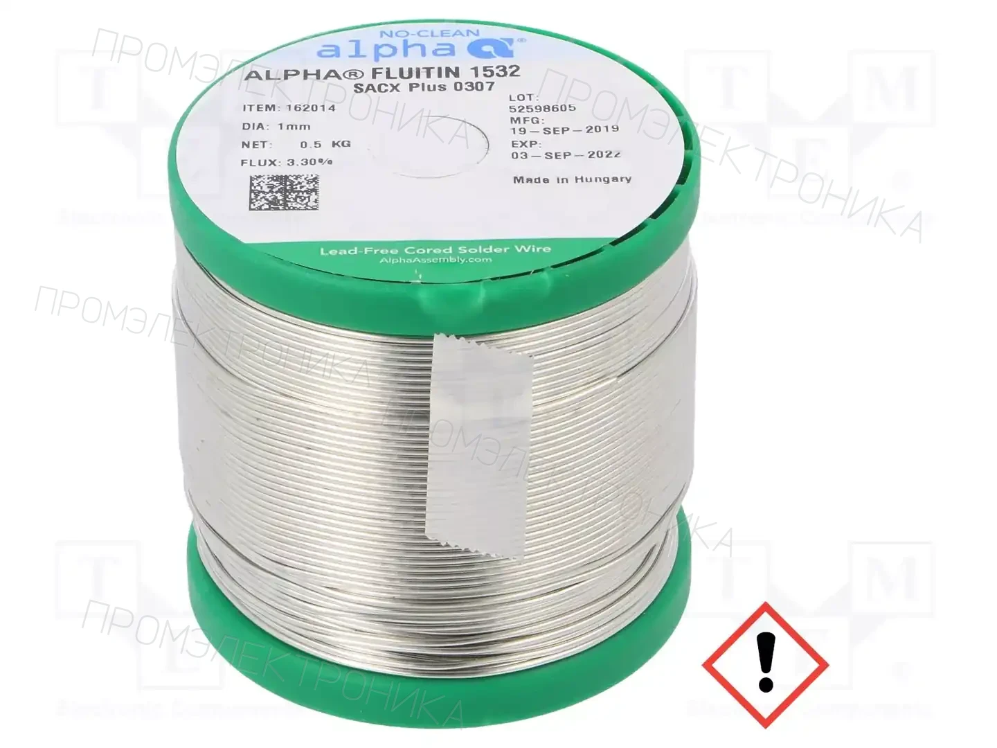 ALPHA SACX PLUS 0307 FLUITIN 1532 1.0 MM 500G — Паяльные провода бессвинцовые
