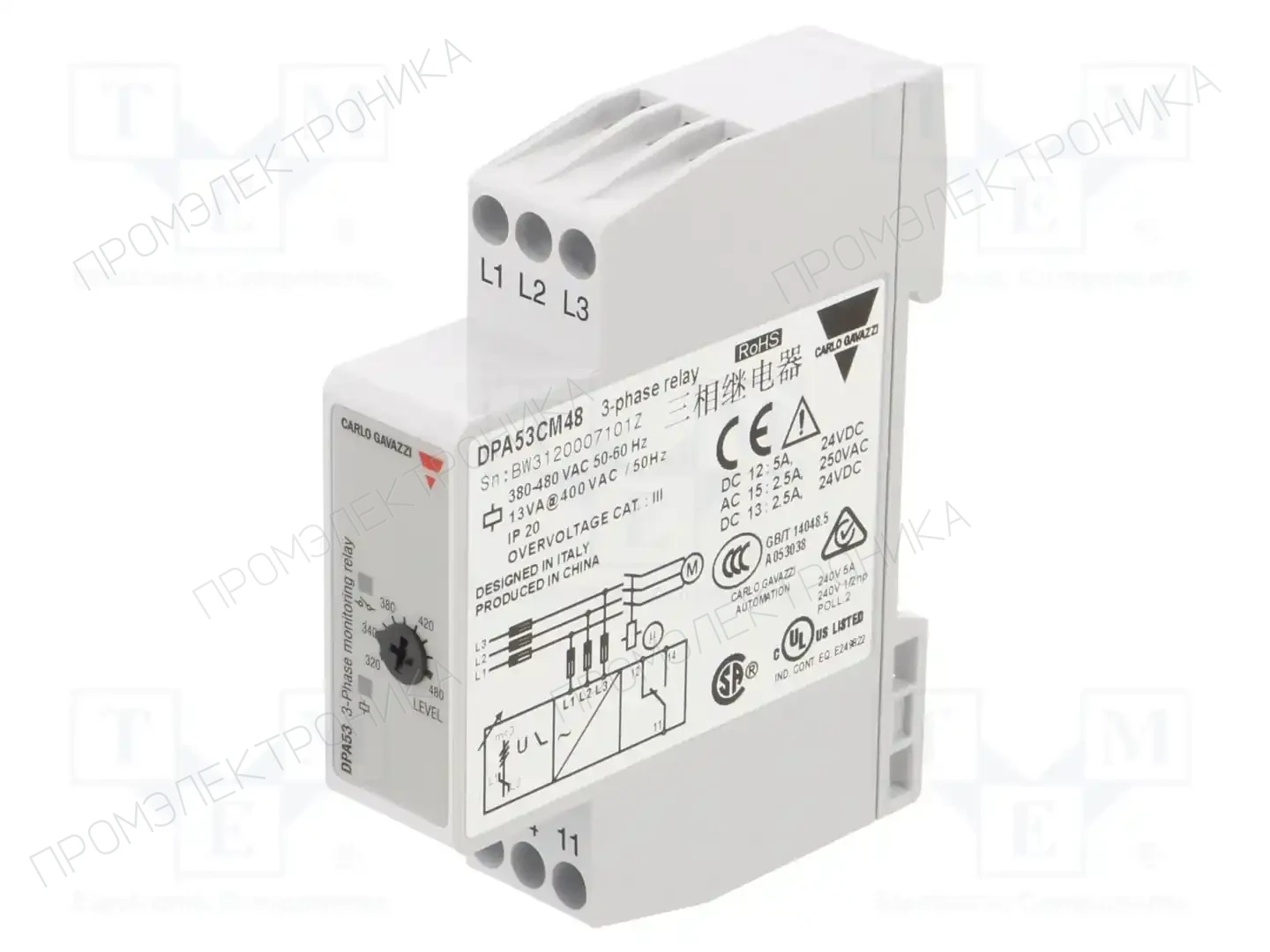 CARLO GAVAZZI DPA53CM48 — Контрольные реле