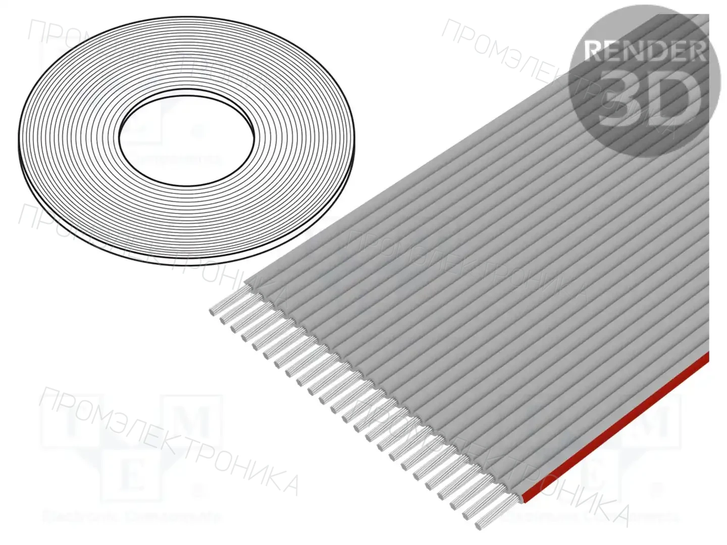 CONNFLY DS1057-01-24A282R-30.5 — Провода ленточные одноцветные