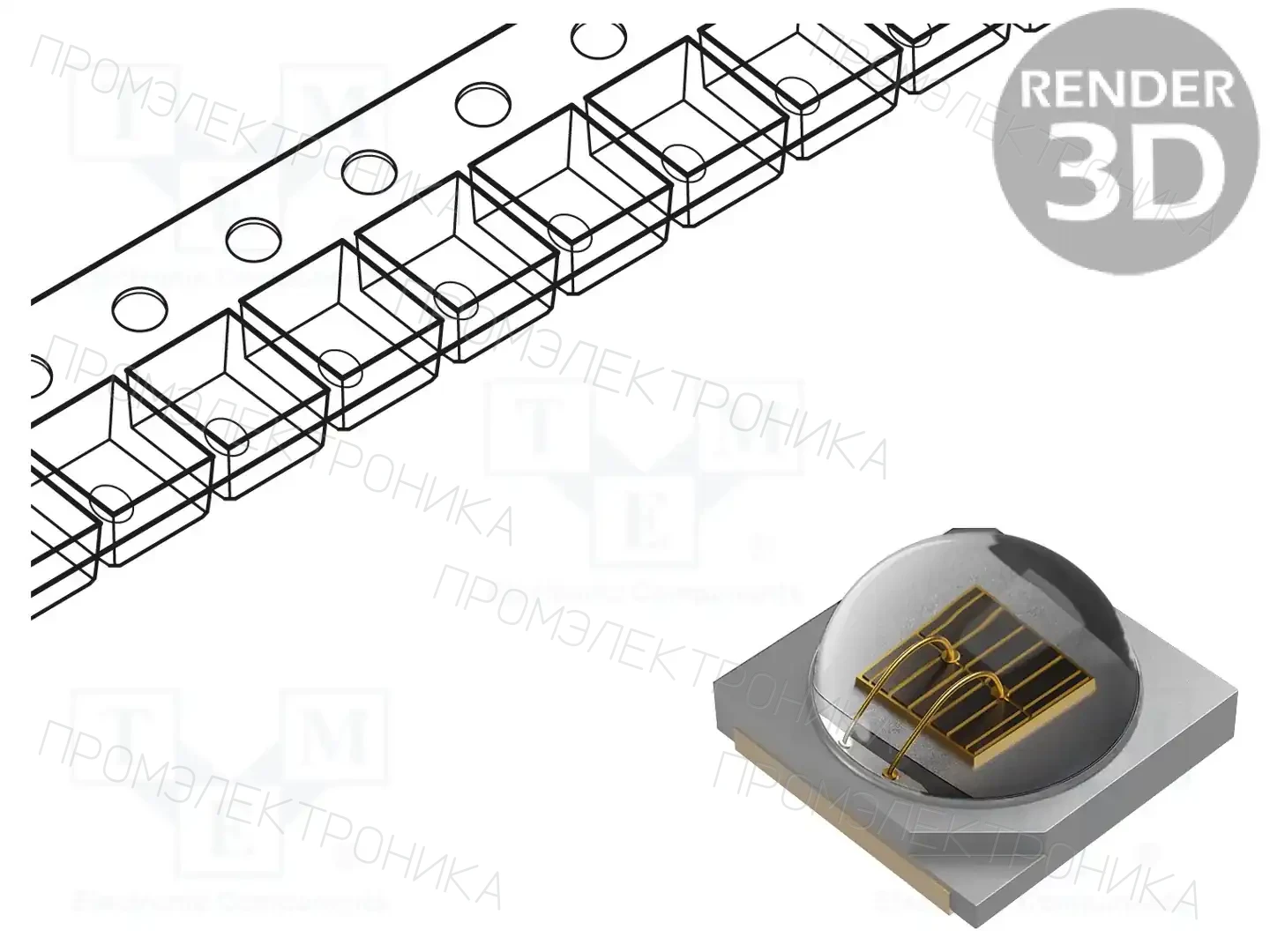 ams OSRAM GR CS8PM1.23-KPKR-1 — Светодиоды мощности цветные - Emitter
