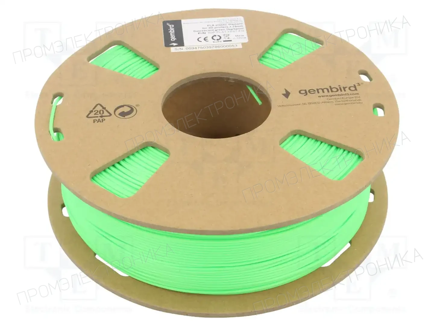 GEMBIRD 3DP-PLA1.75-01-FG — Принтеры 3D и аксессуары