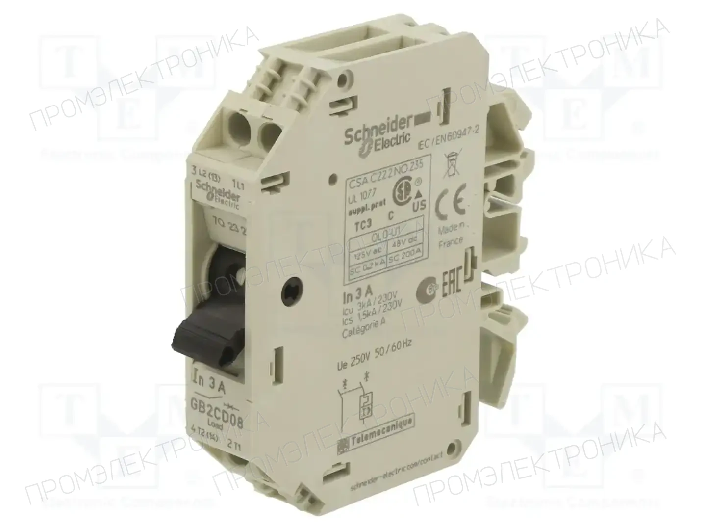 SCHNEIDER ELECTRIC GB2CD08 — Выключатели двигательные