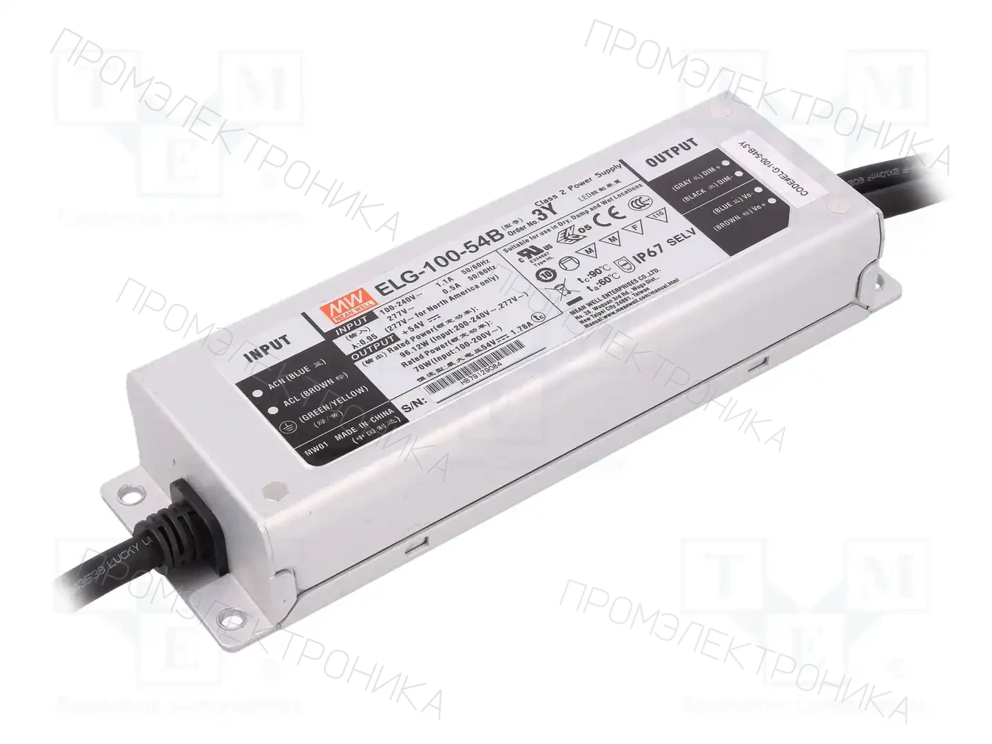 MEAN WELL ELG-100-54B-3Y — Блоки питания для LED