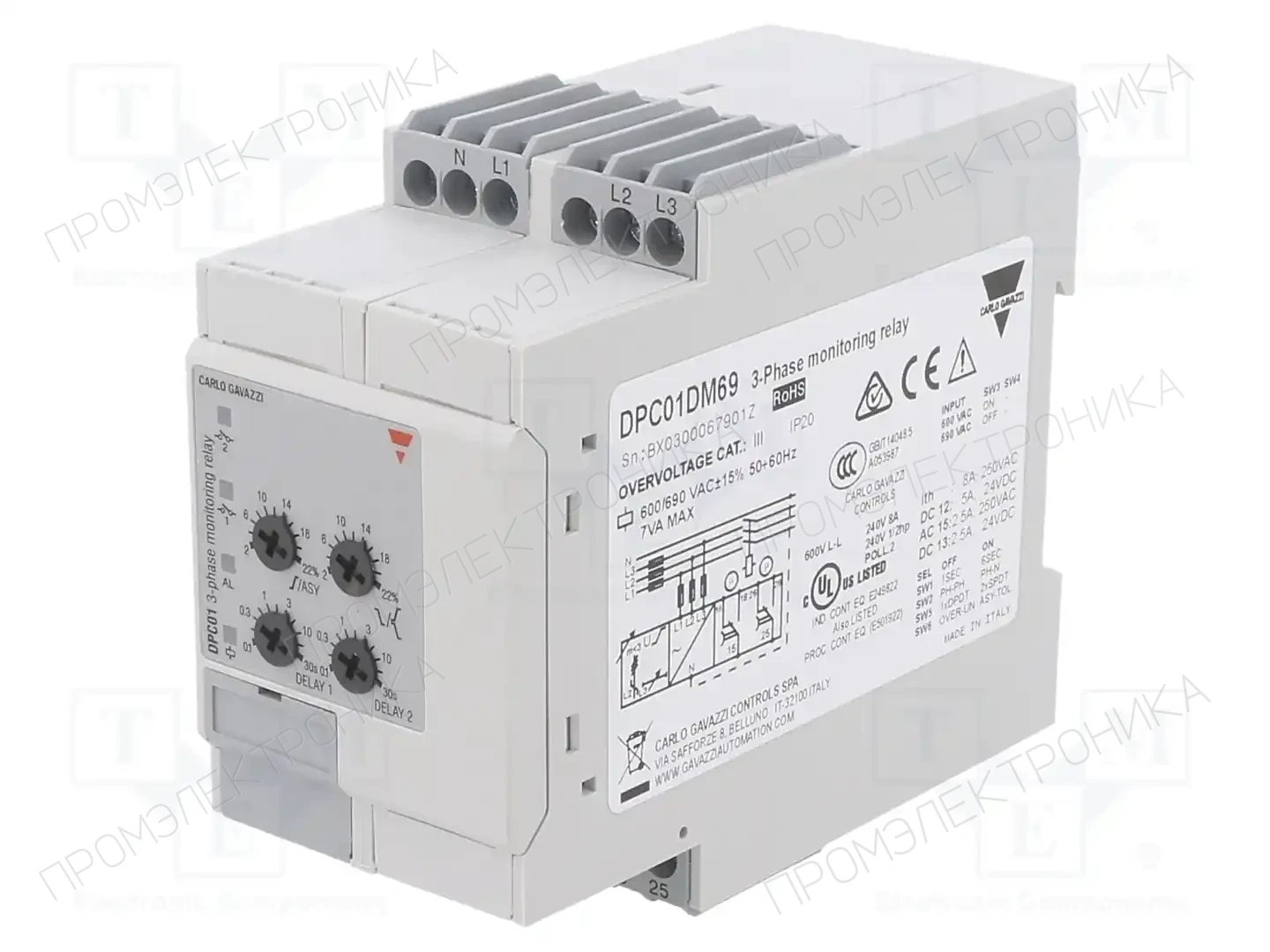 CARLO GAVAZZI DPC01DM69 — Контрольные реле