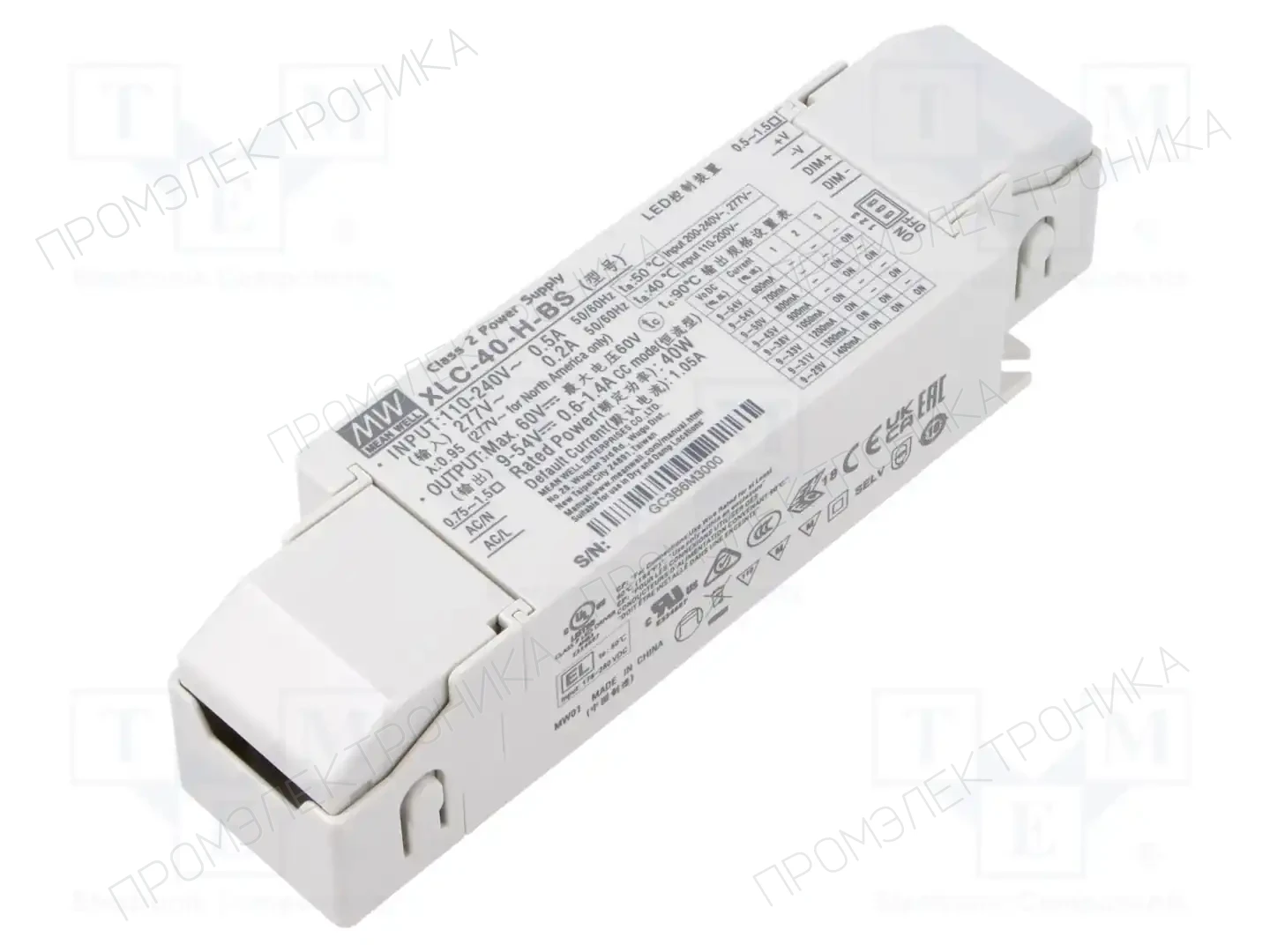 MEAN WELL XLC-40-H-BS — Блоки питания для LED