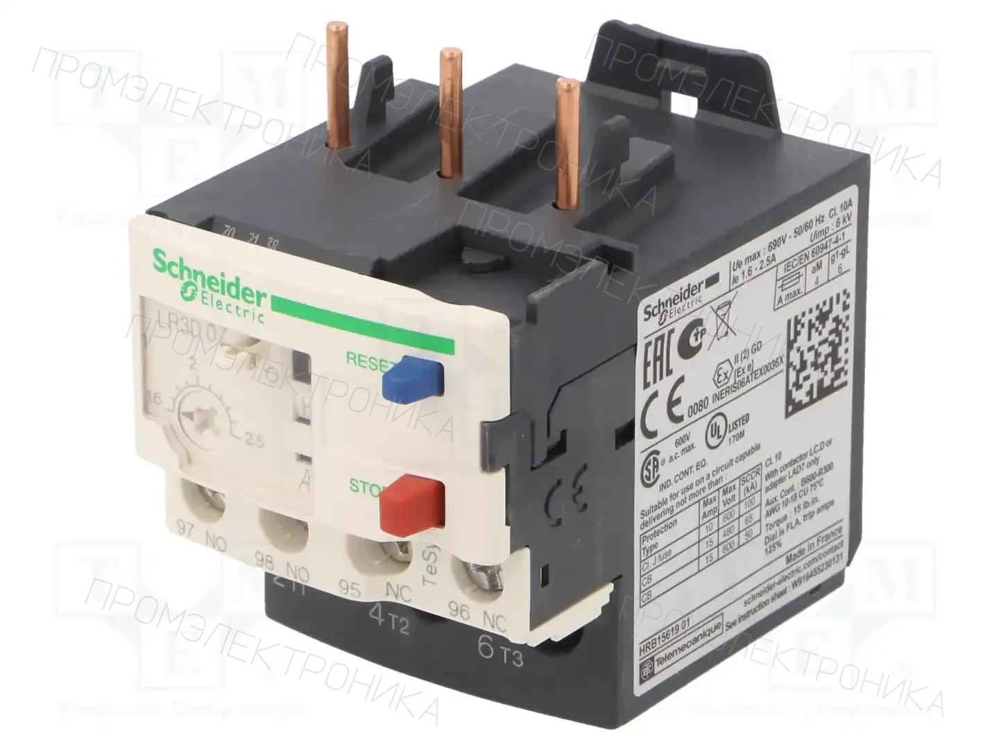 SCHNEIDER ELECTRIC LR3D07 — Контакторы - дополнительное оборудование