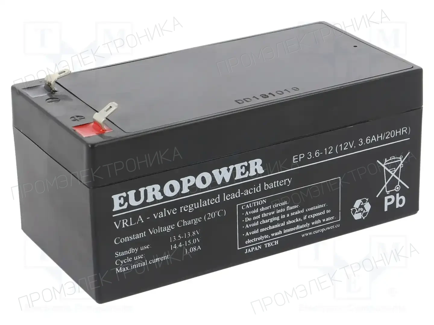 EUROPOWER EP 3,6-12 — Аккумуляторы кислотные