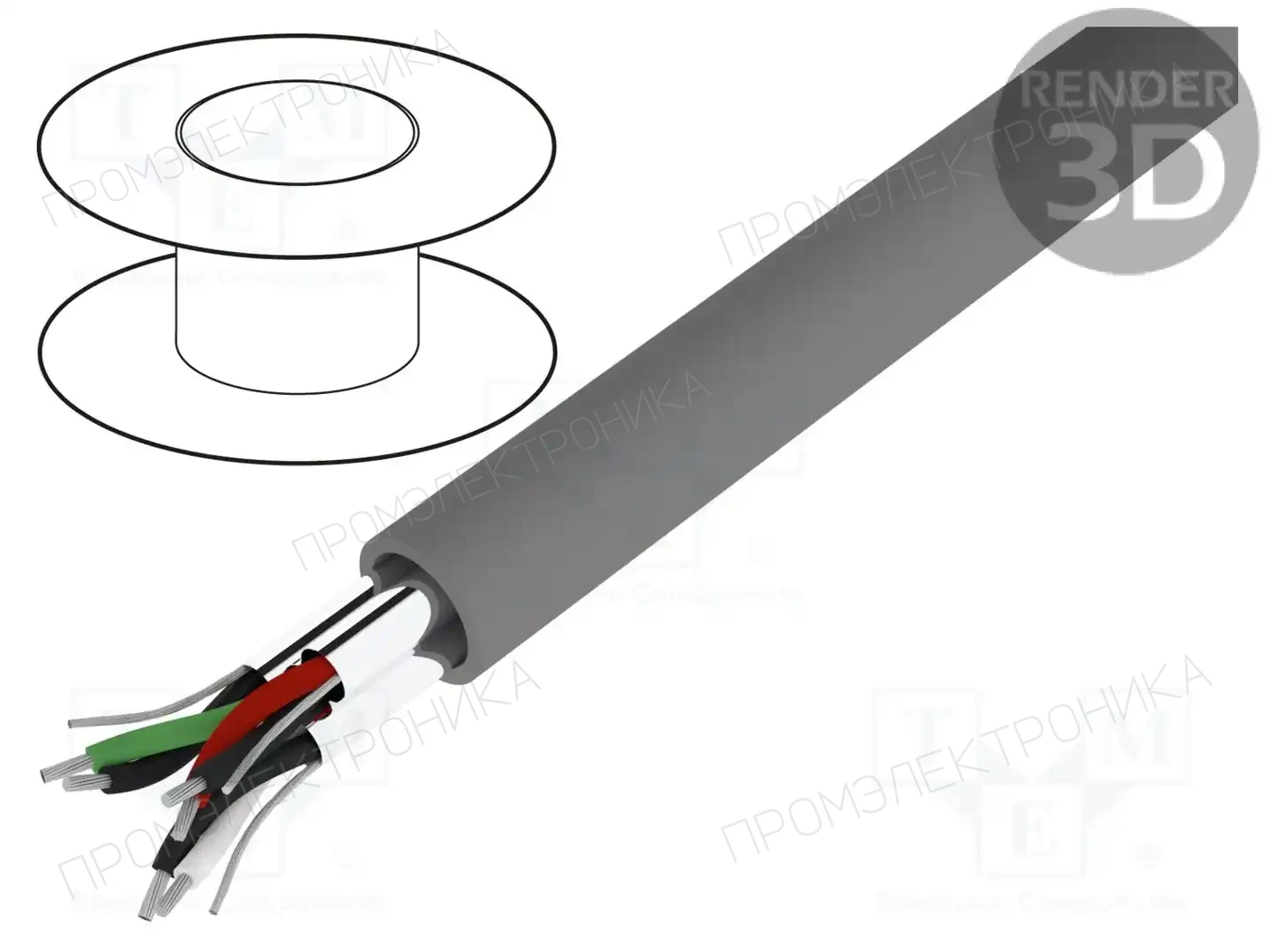 ALPHA WIRE 6010C SL001 — Провода многожильные экранированные