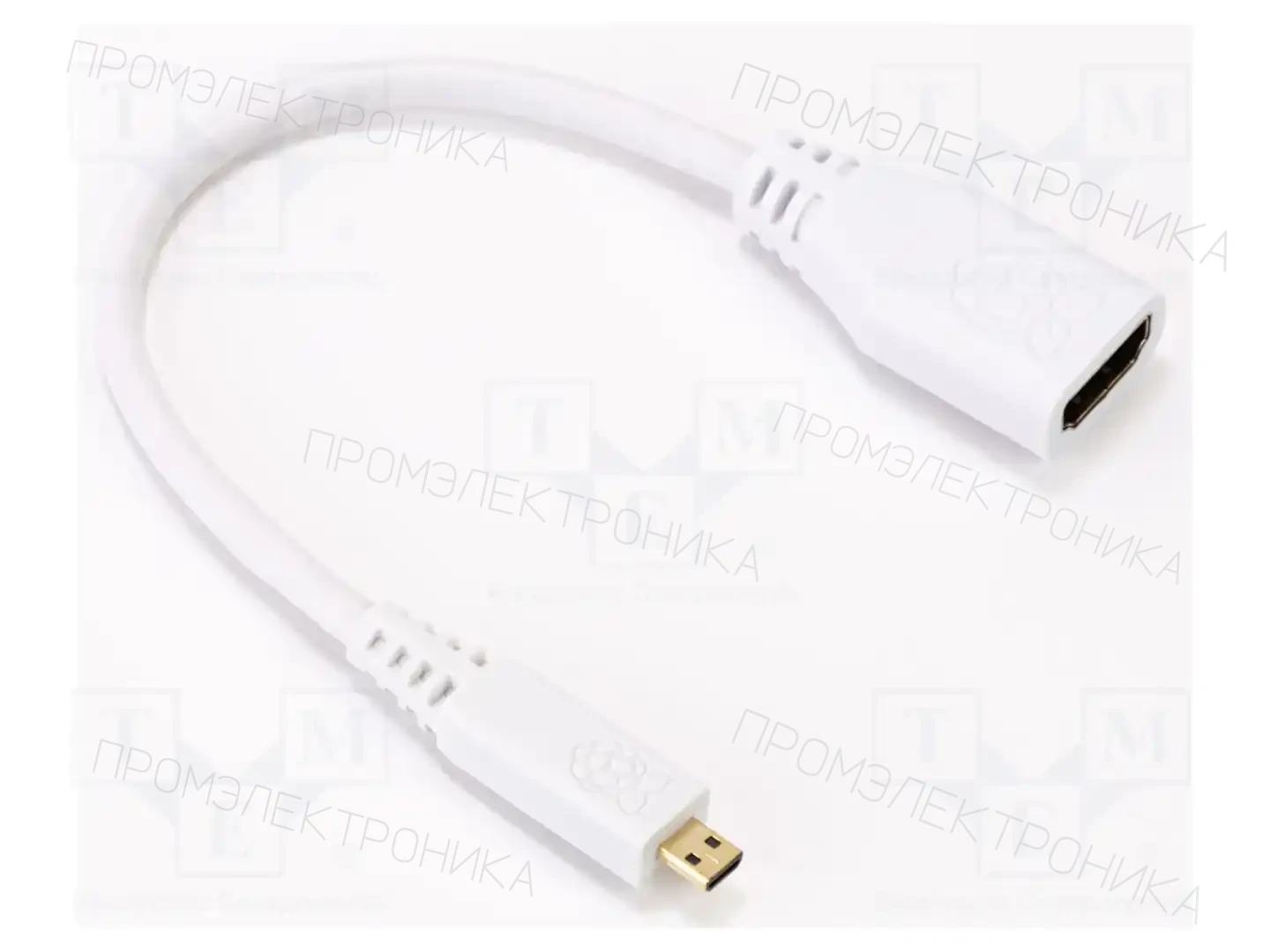 RASPBERRY PI MICRO-HDMI TO HDMI-A (F) CABLE 235 WHITE — аксессуары