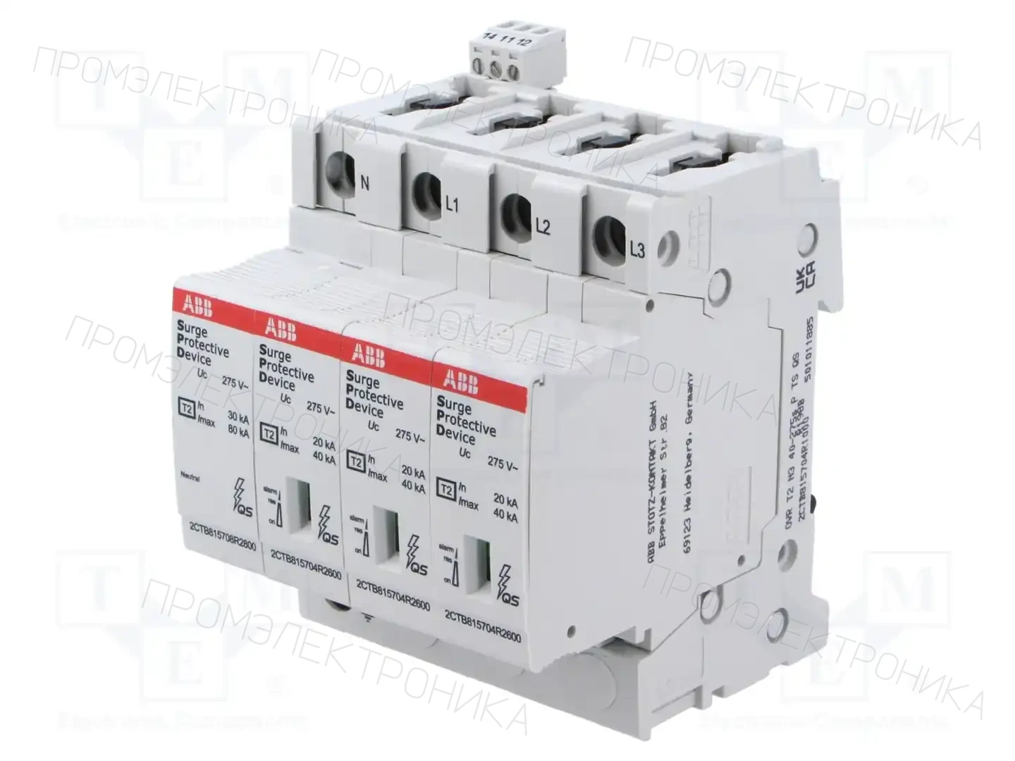 ABB OVR T2 N3 40-275S P TS QS — Ограничители перенапряжения