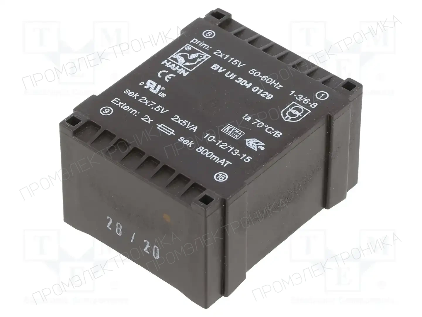 HAHN BV UI 304 0129 — Трансформаторы PCB