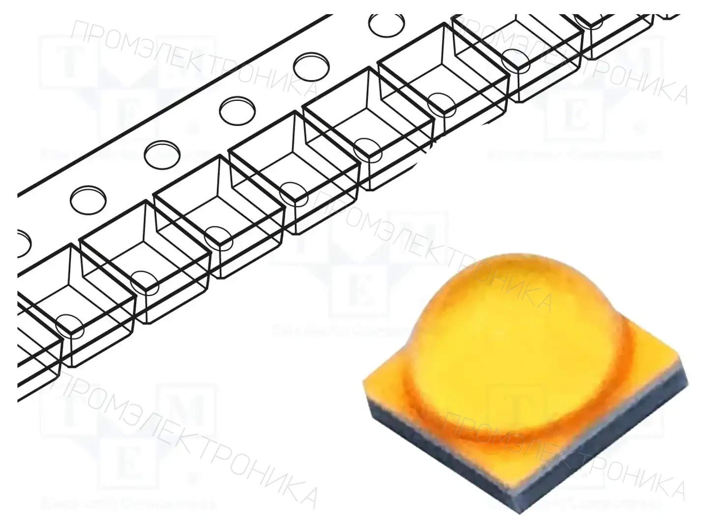 ProLight Opto PB2H-5MVE-HWFCR8A24 — Светодиоды мощности белые - Emitter