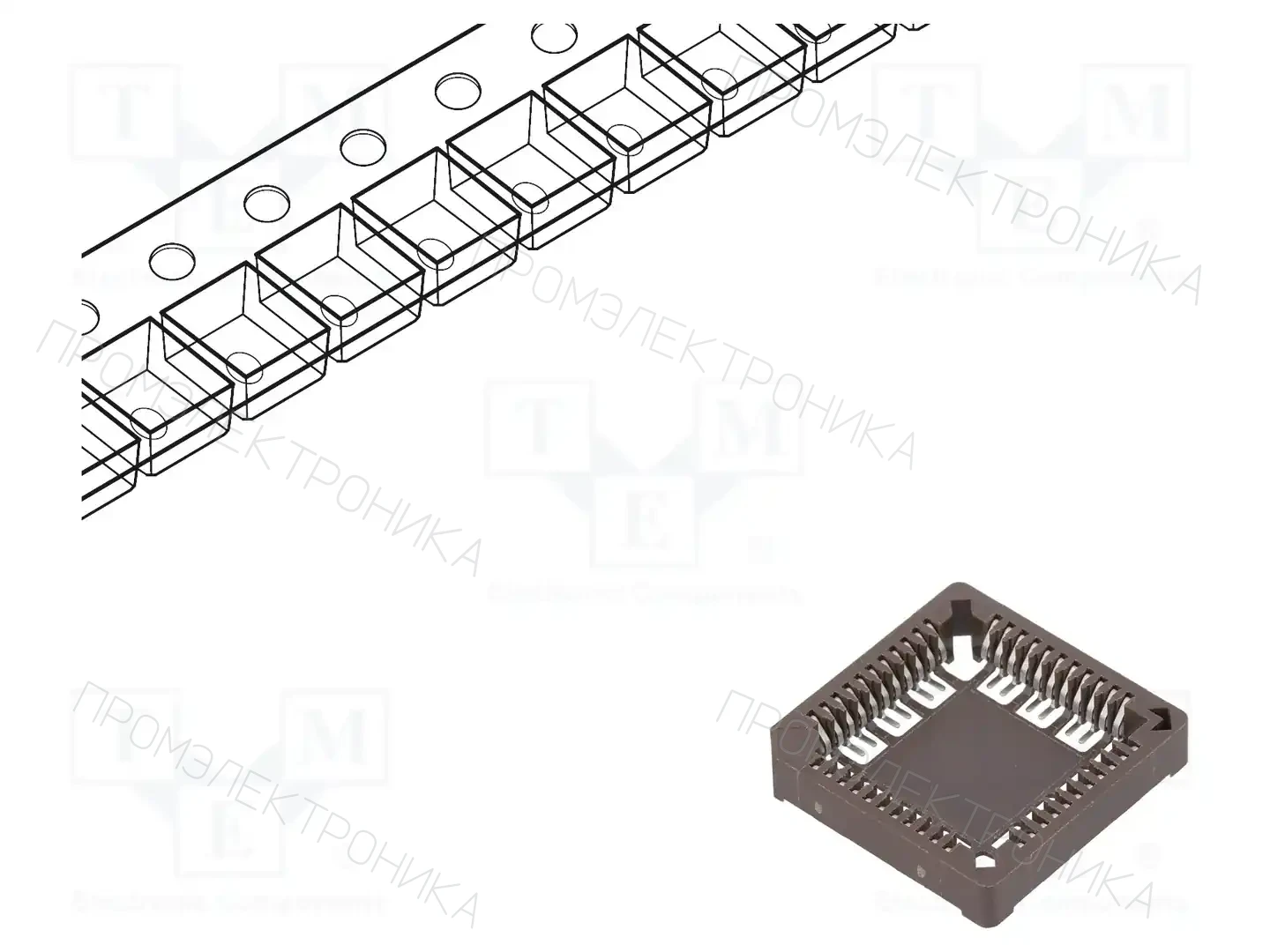 AMPHENOL COMMUNICATIONS SOLUTIONS 69802-444LF — Подставки PLCC