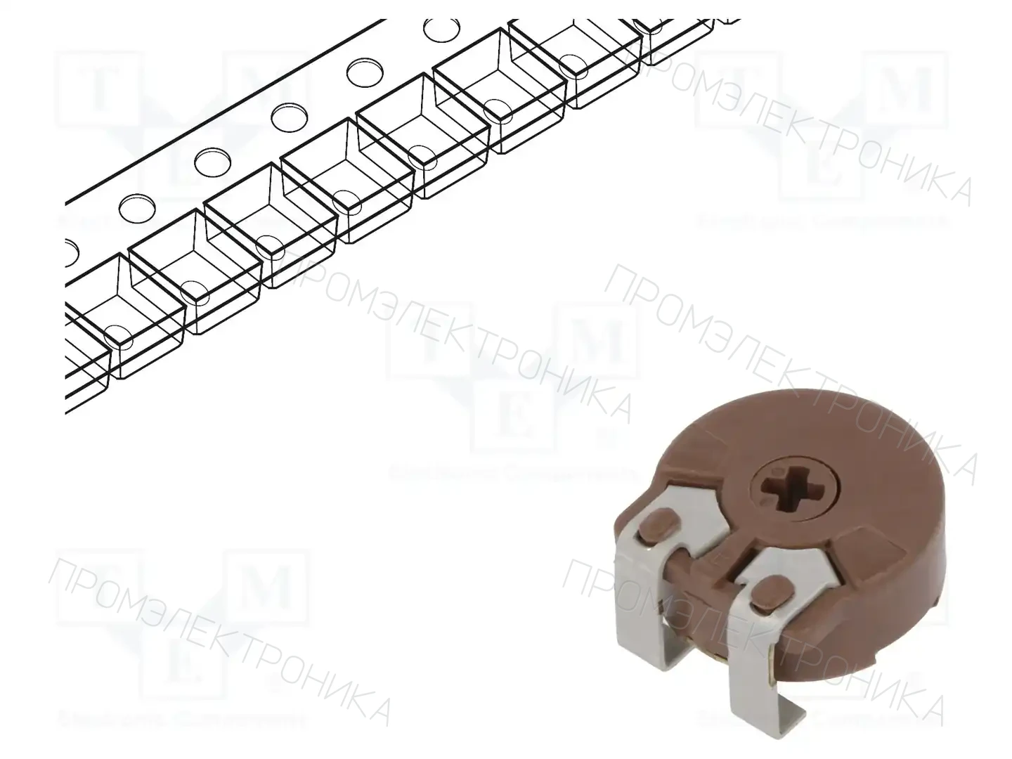PIHER PSC10KV50-503A0505 — Потенциометры SMD однооборотные