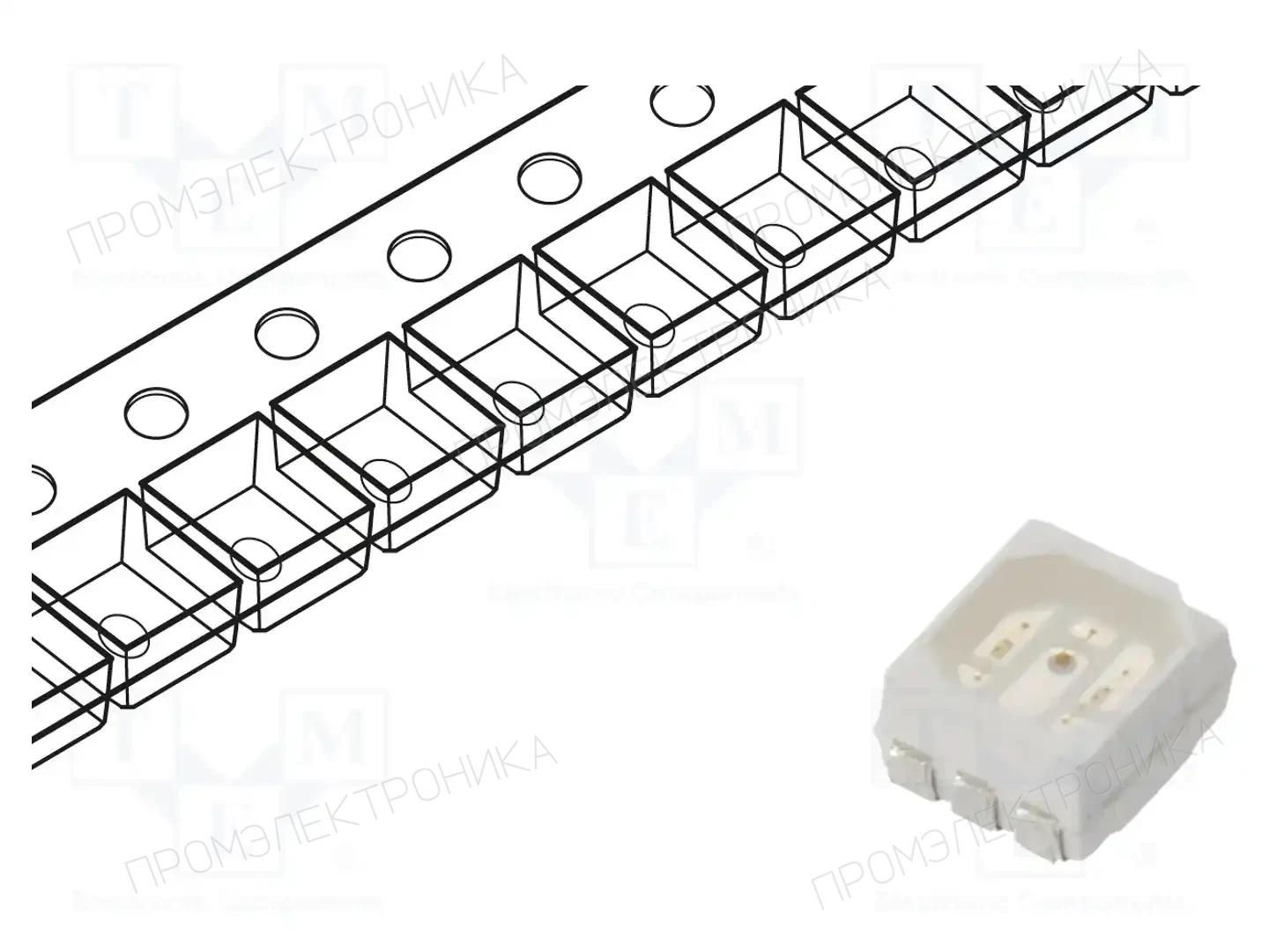 LUCKYLIGHT R3528BRGBC-001 — Светодиоды SMD цветные