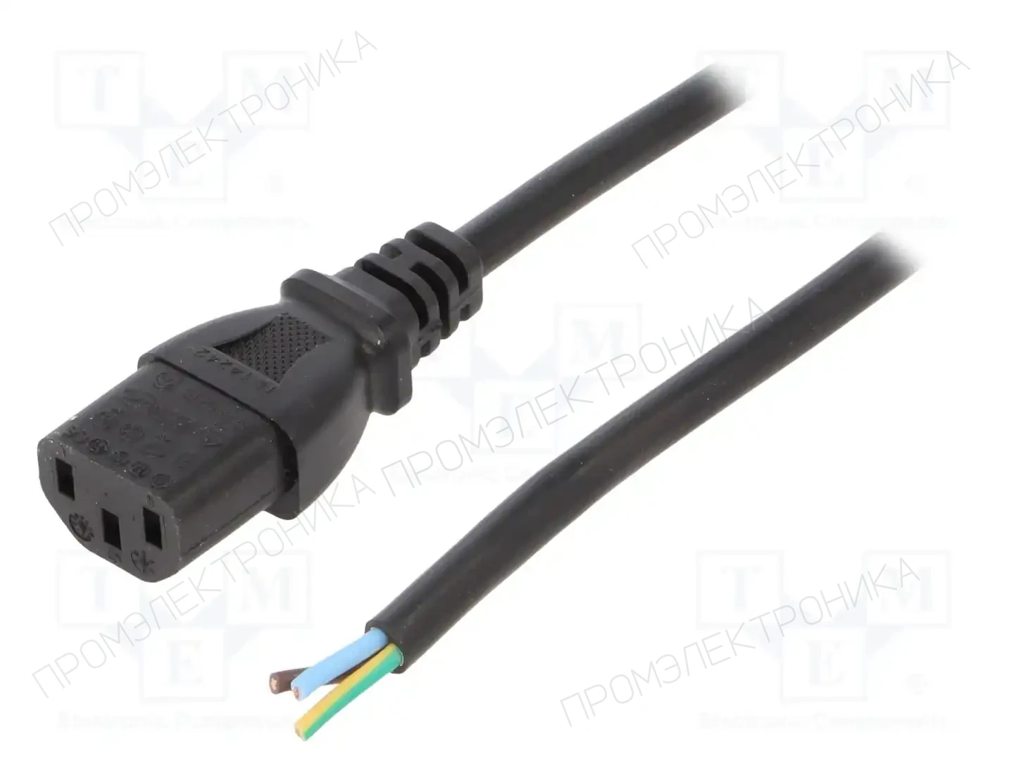 LIAN DUNG LT-501 H05VV-F 0.75/3C BLK 1M END — Кабели питания компьютерные и универс