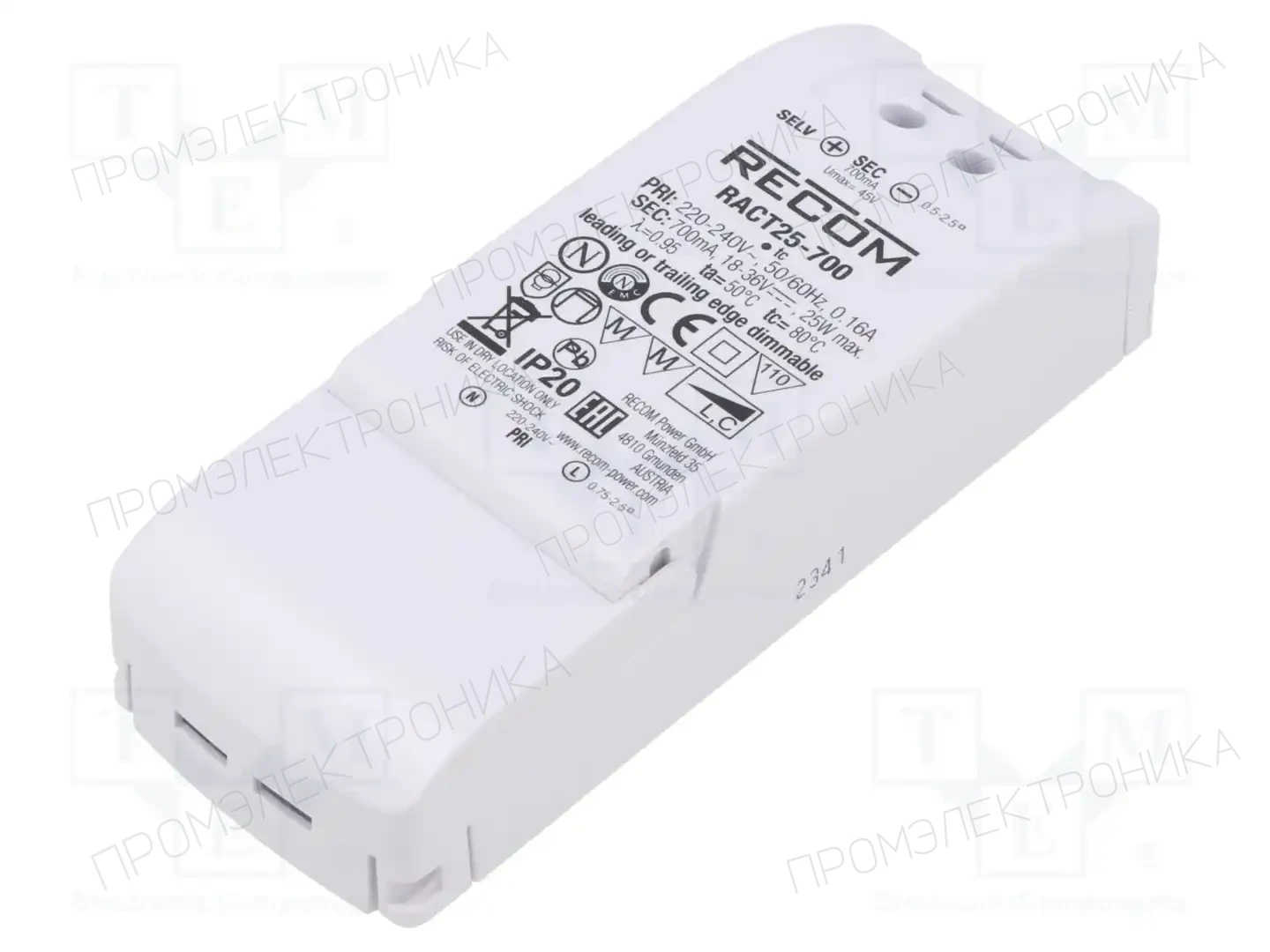 RECOM RACT25-700 — Блоки питания для LED