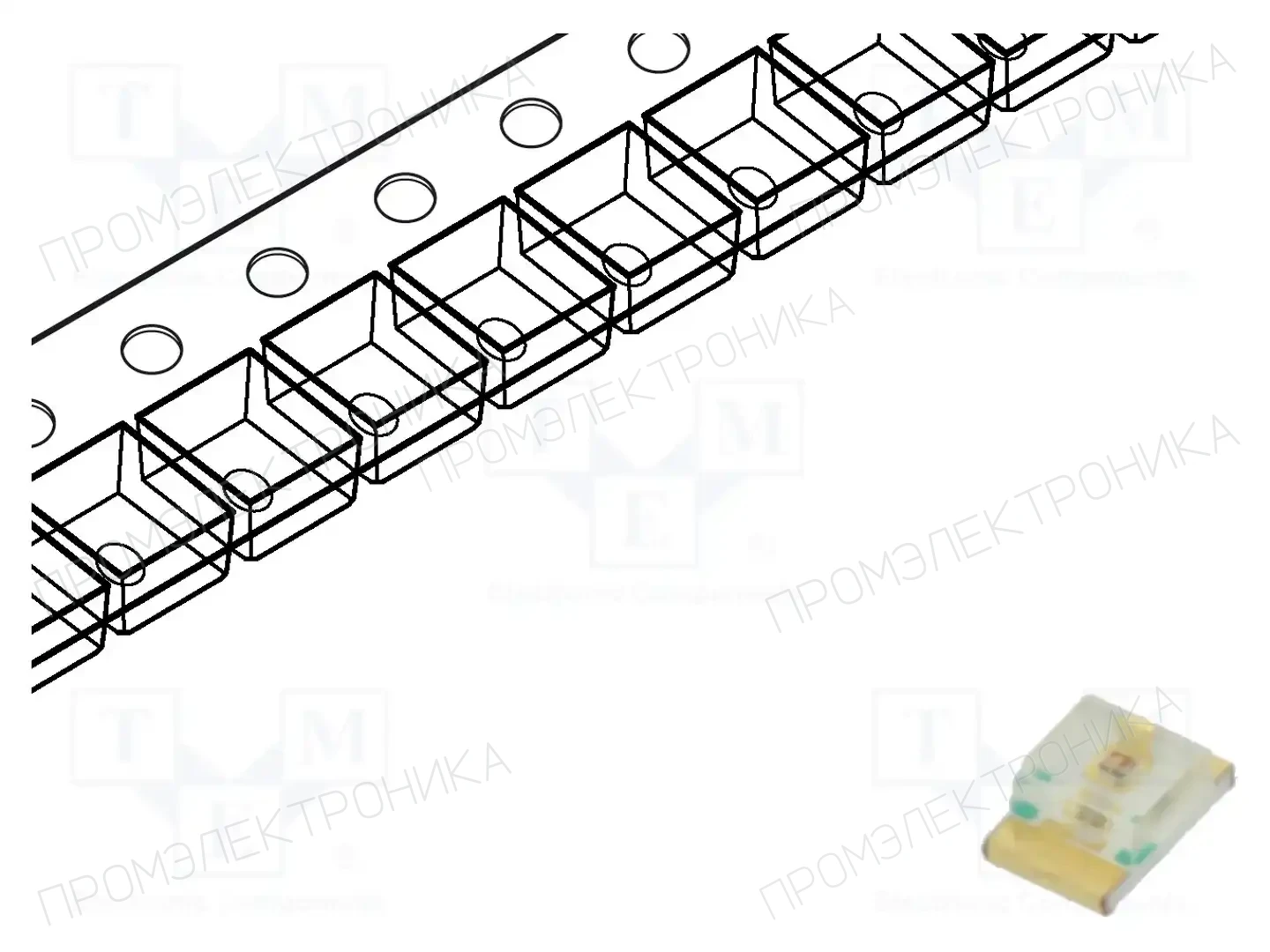 KINGBRIGHT ELECTRONIC KPT-2012LVSECK-J3-PRV — Светодиоды SMD цветные