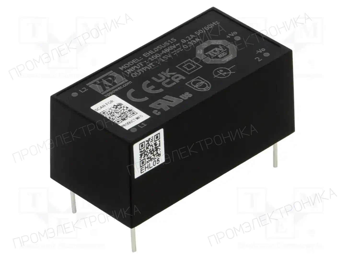 XP POWER EHL05US15 — Преобразователи AC/DC для PCB
