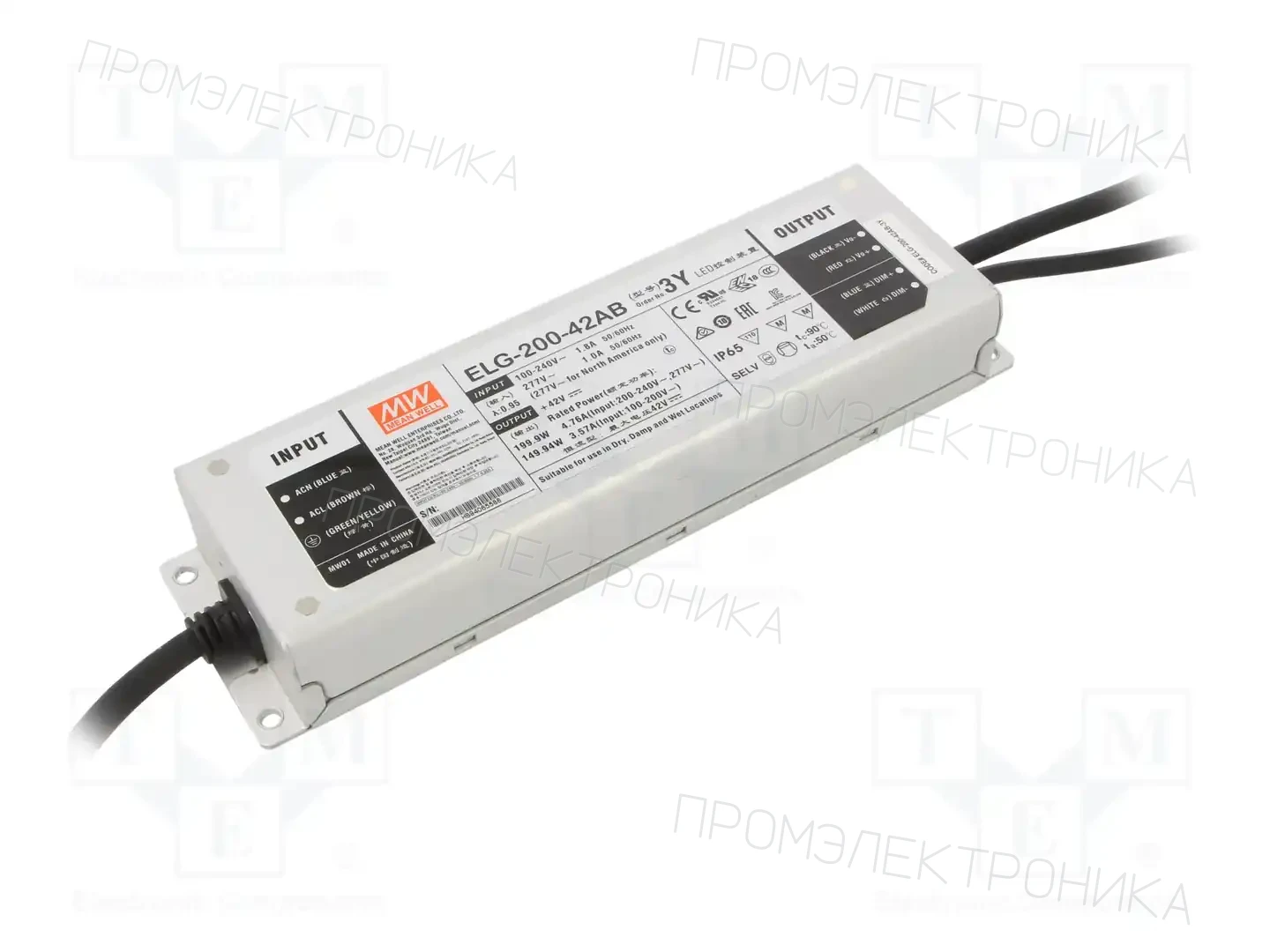 MEAN WELL ELG-200-42AB-3Y — Блоки питания для LED