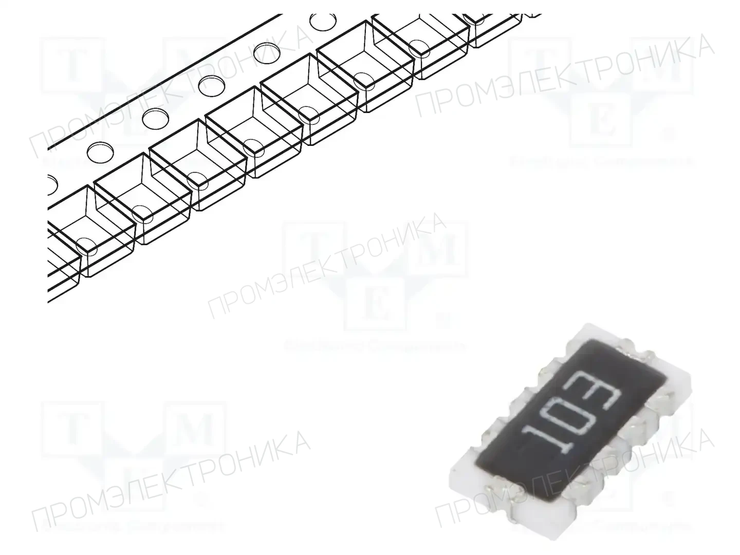 BOURNS CAT25-103JALF — Резисторные сборки