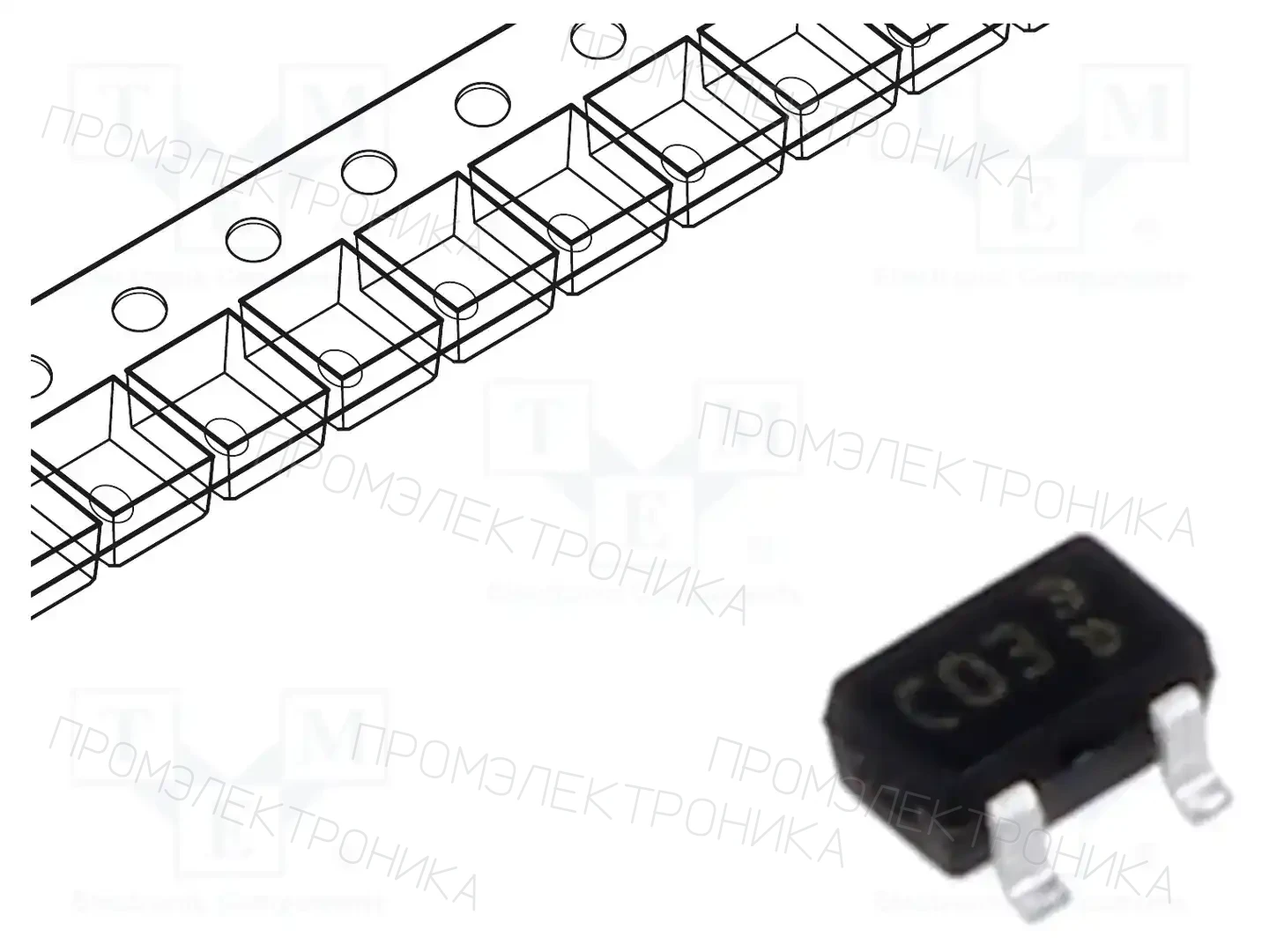 STMicroelectronics ESDCAN03-2BWY — Диоды защитные - сборки