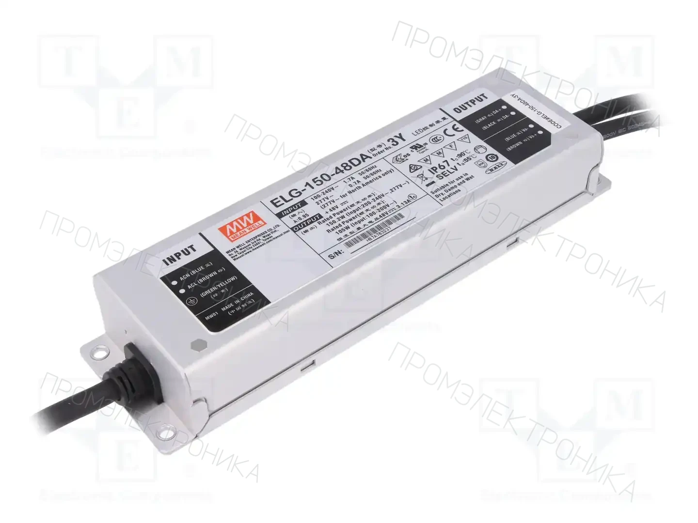MEAN WELL ELG-150-48DA-3Y — Блоки питания для LED