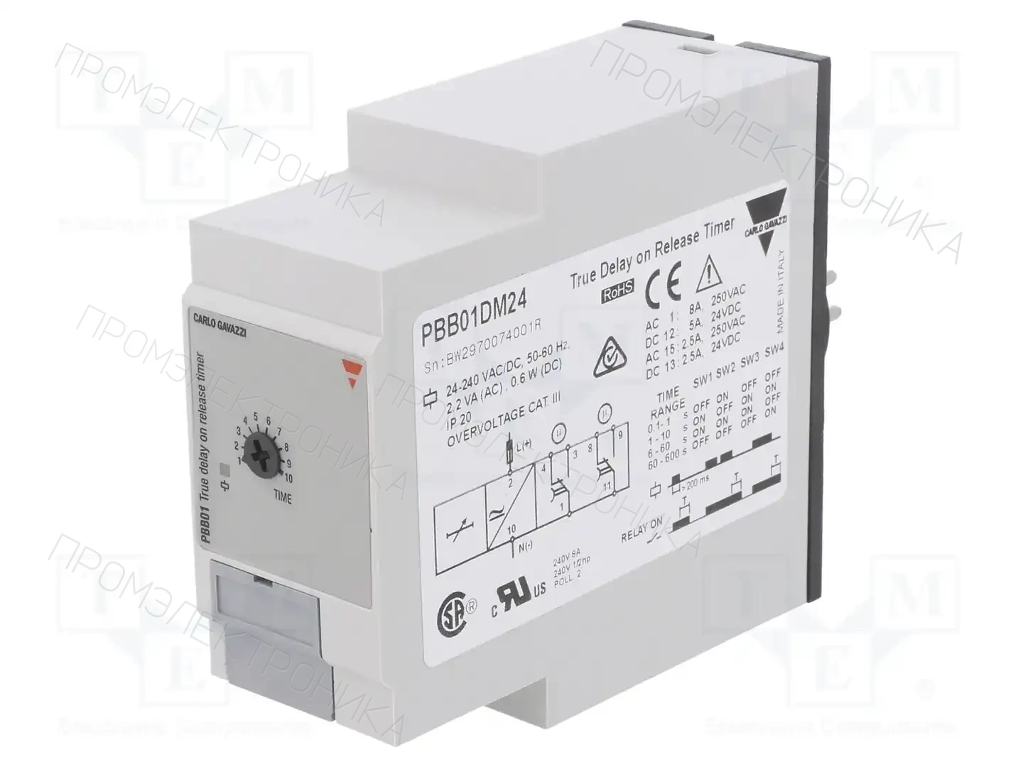 CARLO GAVAZZI PBB01DM24 — Временные аналоговые реле