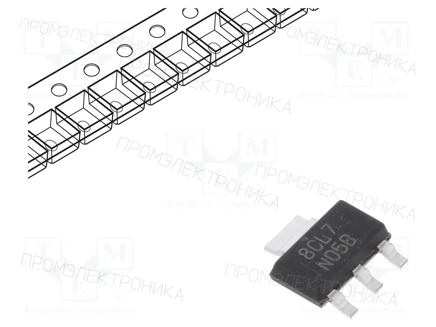 Texas Instruments LM1117IMPX-3.3/NOPB — Стабилизаторы напряжения нерегулир. LDO